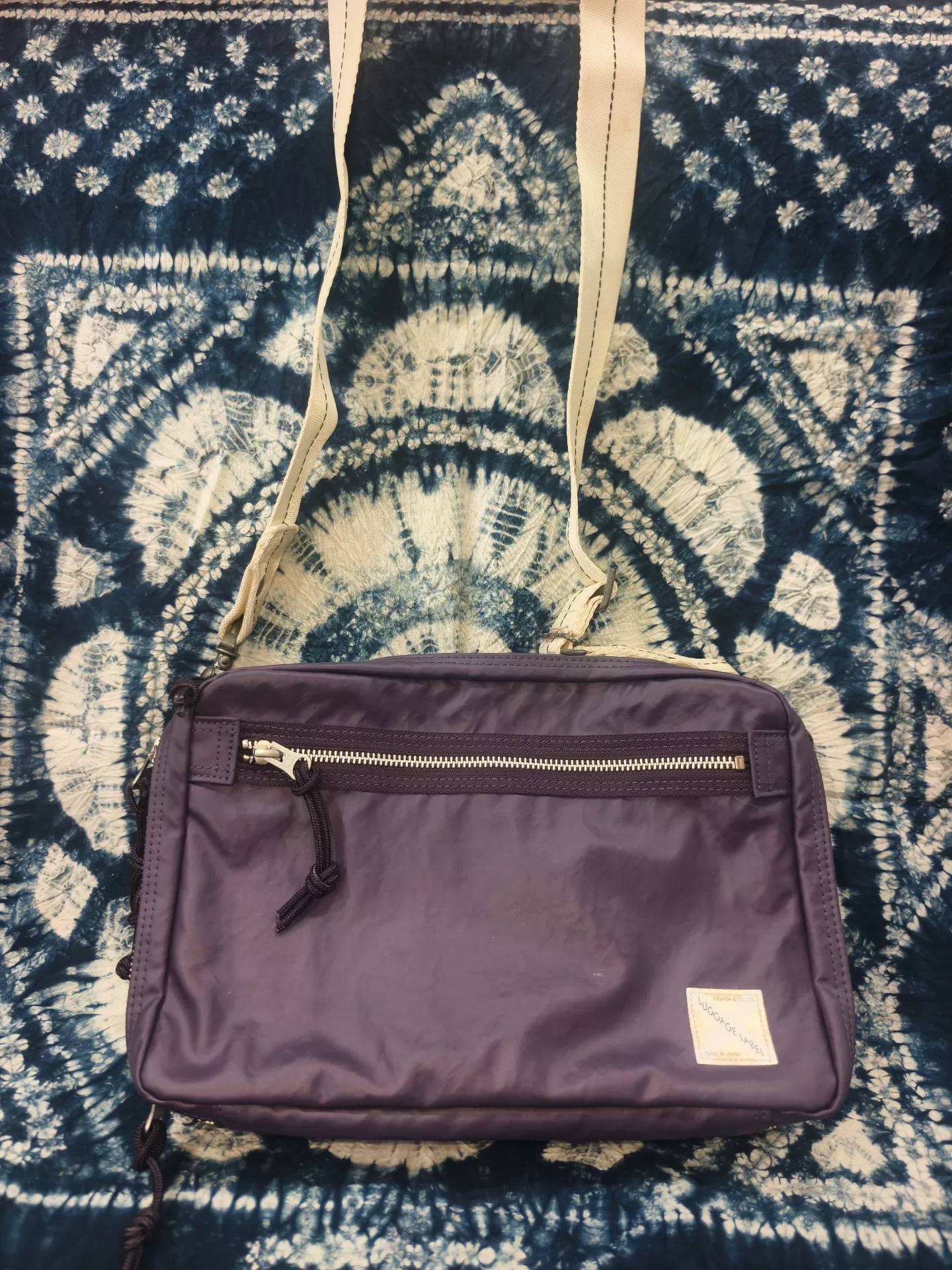 Porter Luggage Label Purple Crossbody Bag — label