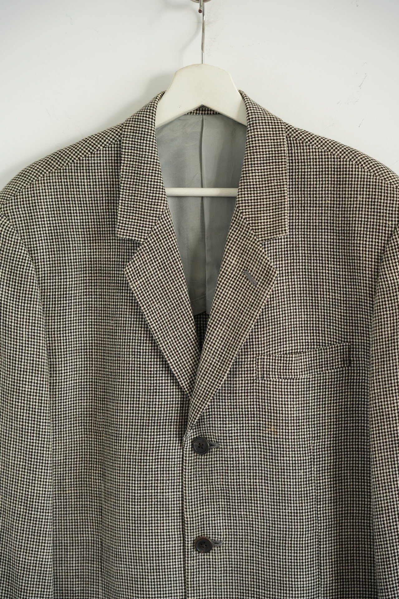 Yohji Yamamoto 90s Houndstooth Blazer — detail