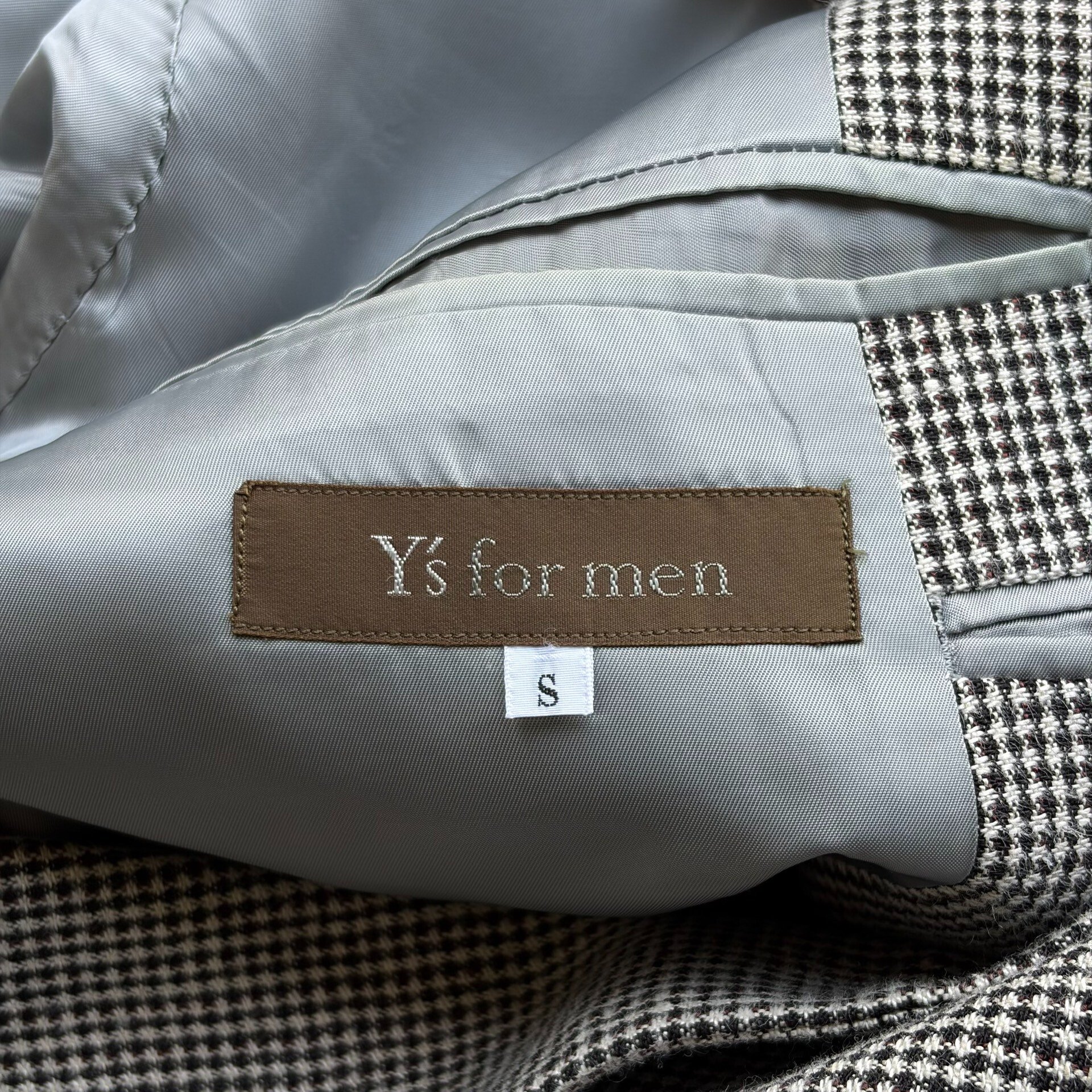 Yohji Yamamoto 90s Houndstooth Blazer — label