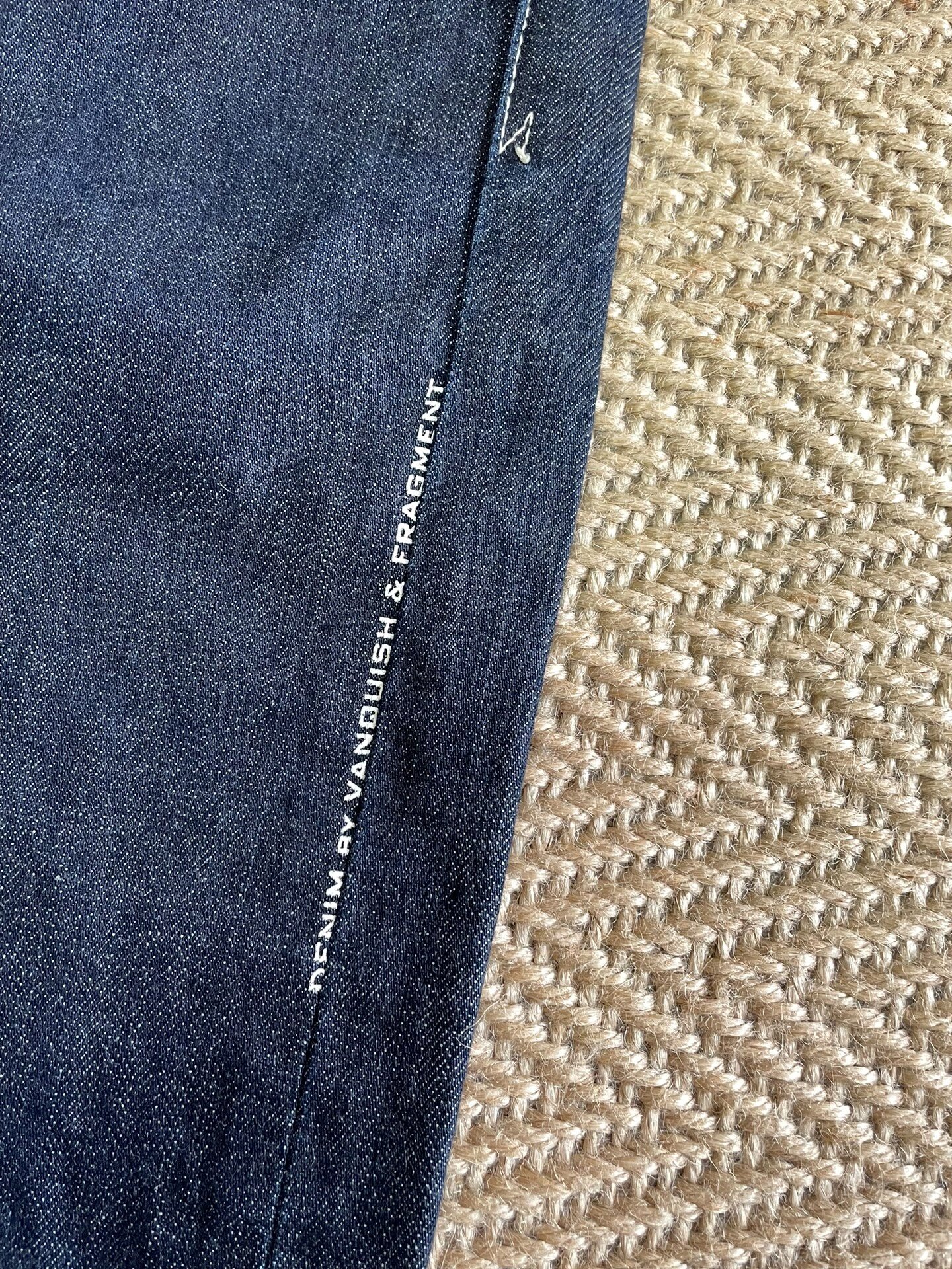 Vanquish Fragment Raw Denim Gold Lightning — back