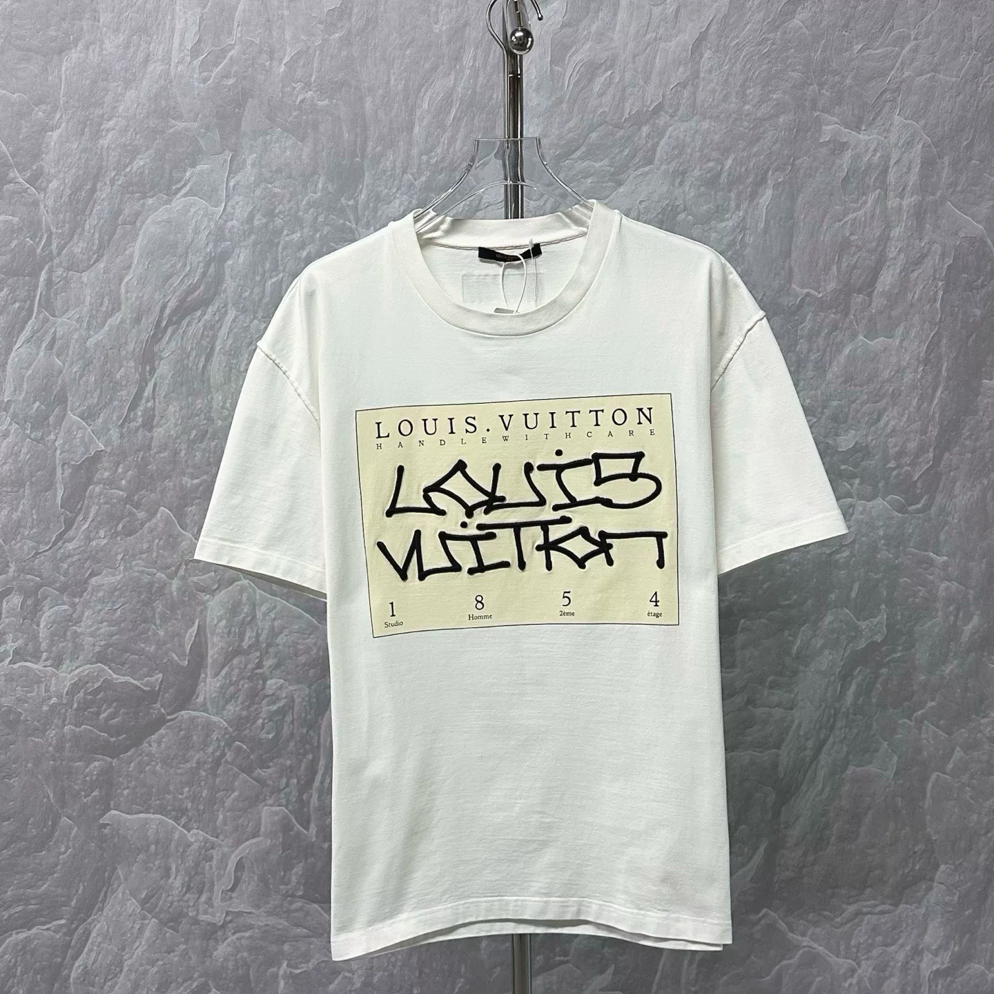 Louis Vuitton Embroidered Letter Short Sleeve
