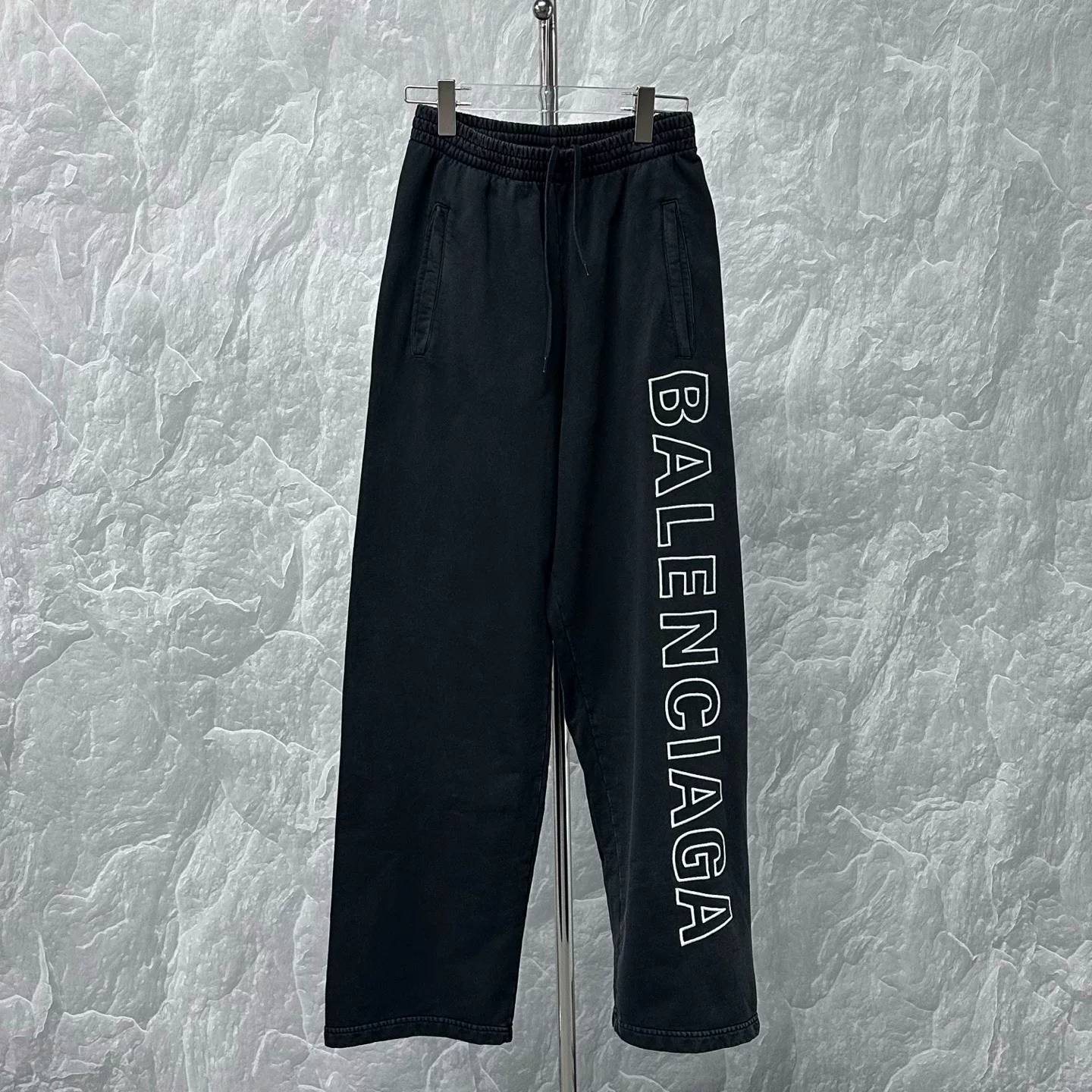 Balenciaga Logo Embroidered Elastic Pants