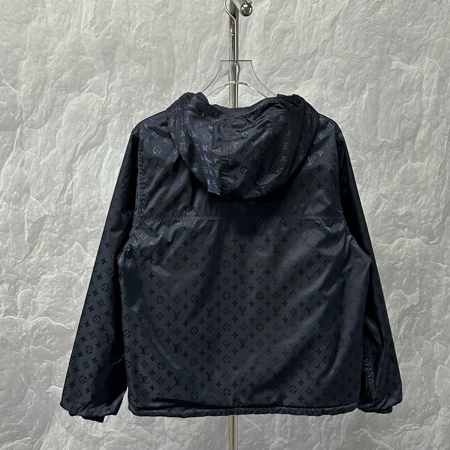 Louis Vuitton Reversible All-Over Print Hooded Jacket — front
