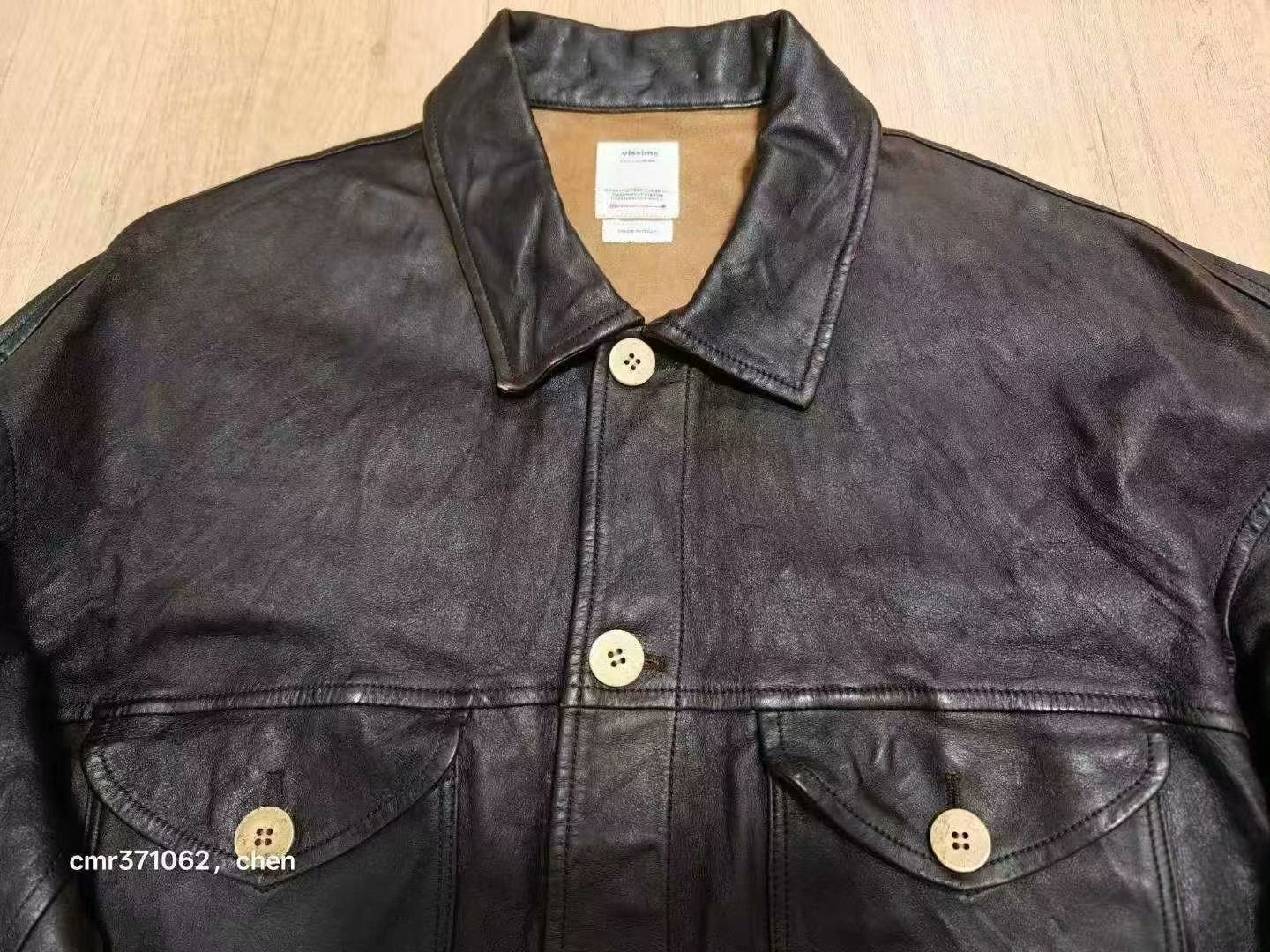 VISVIM 24AW Civilian Leather Shacket — label