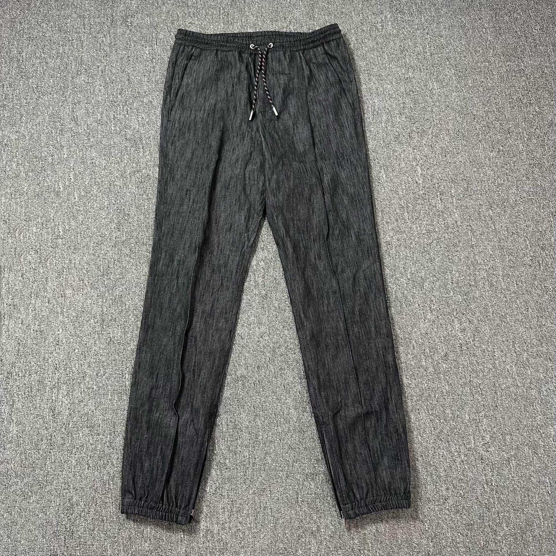 Dior Dark Gray Twill Denim Casual Pants