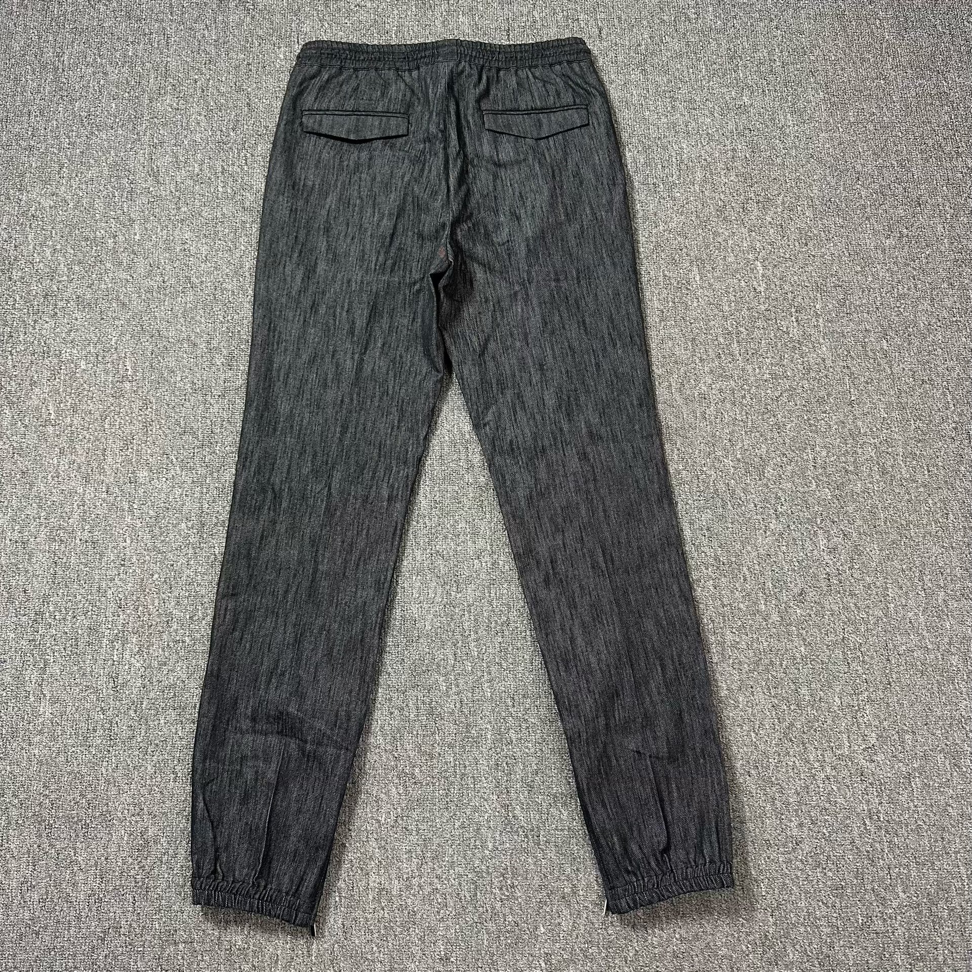 Dior Dark Gray Twill Denim Casual Pants — label