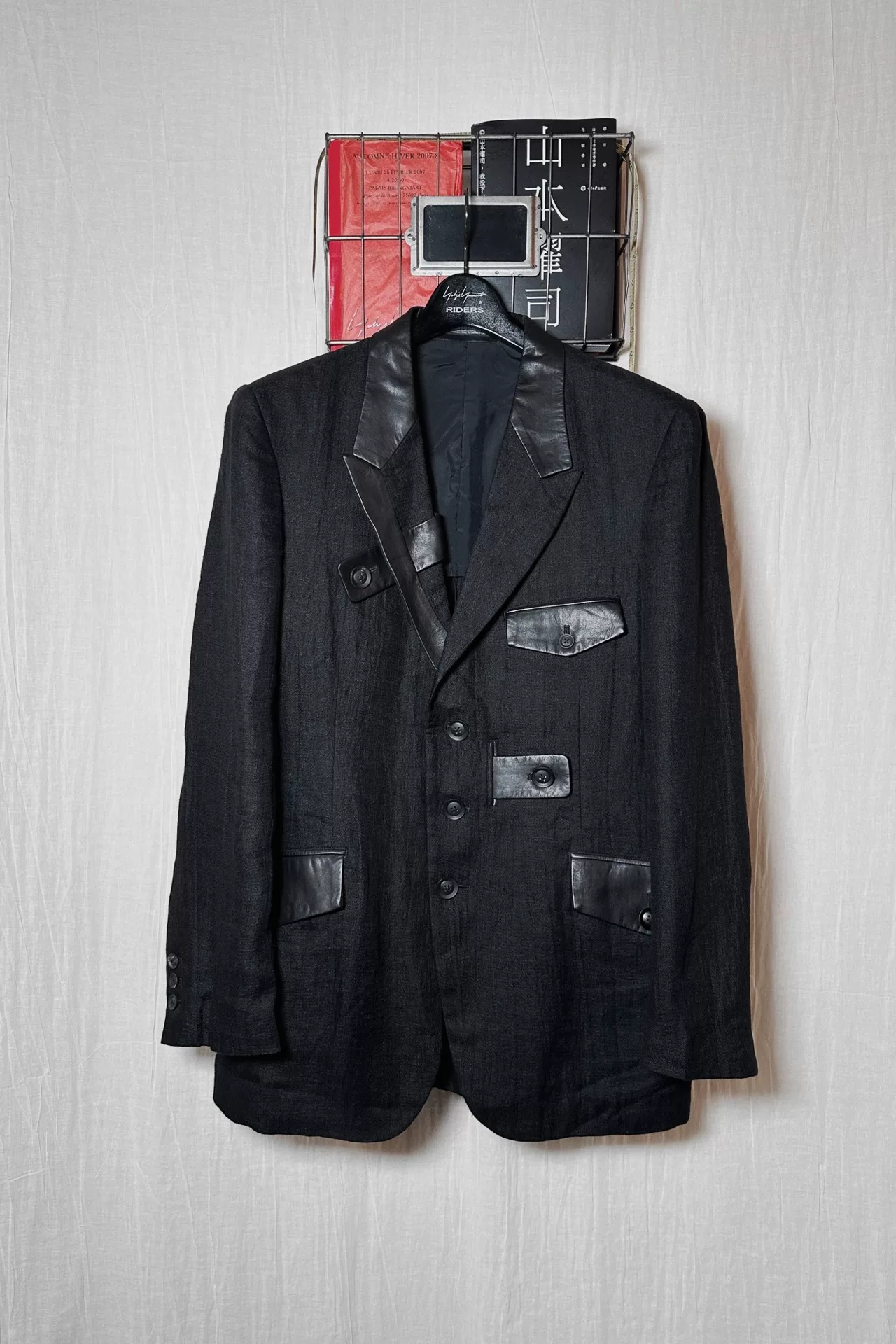 Yohji Yamamoto 23SS Leather Linen Suit — detail