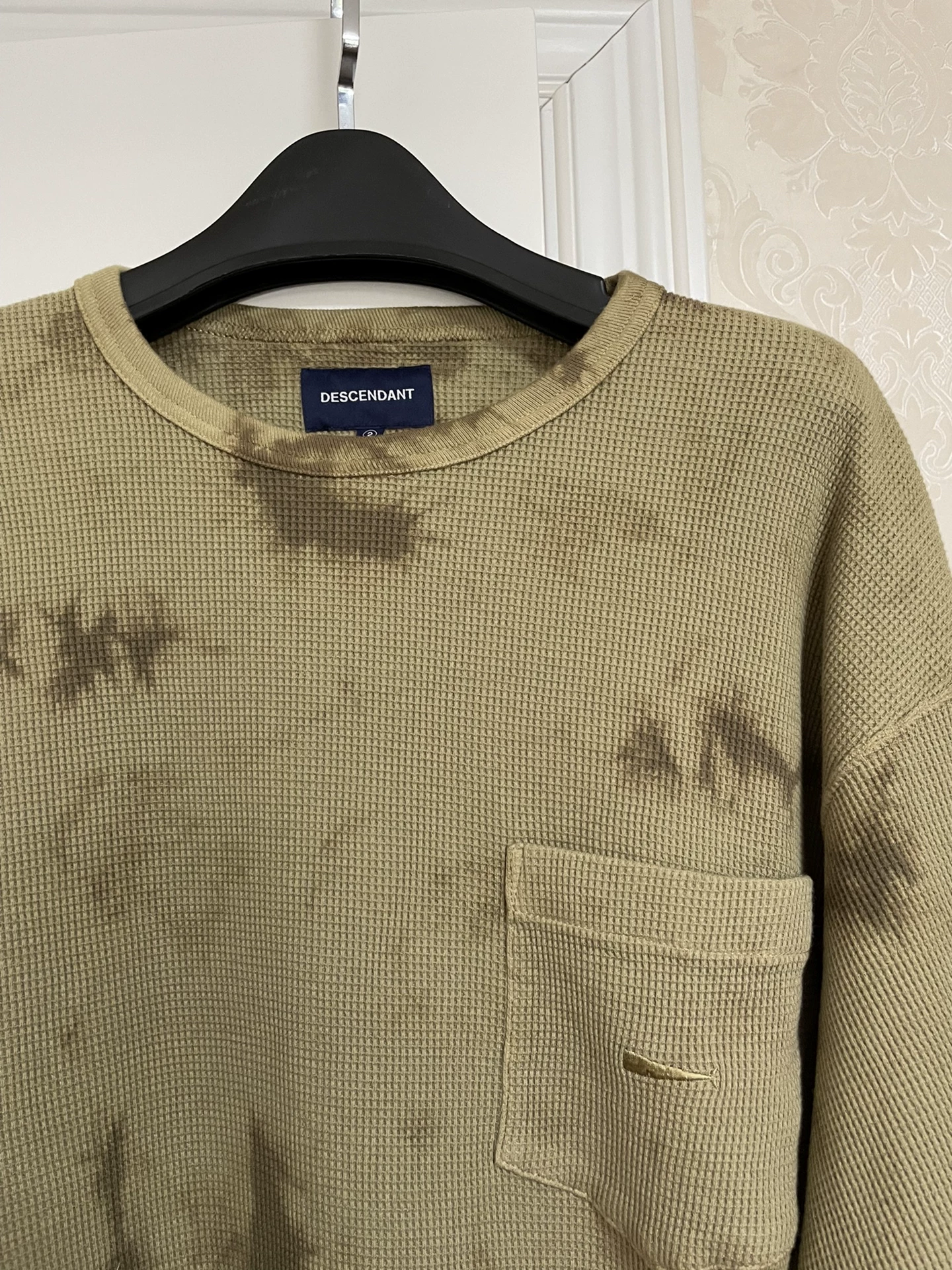 Descendant Smoke Tie Dye Waffle LS Tee — detail
