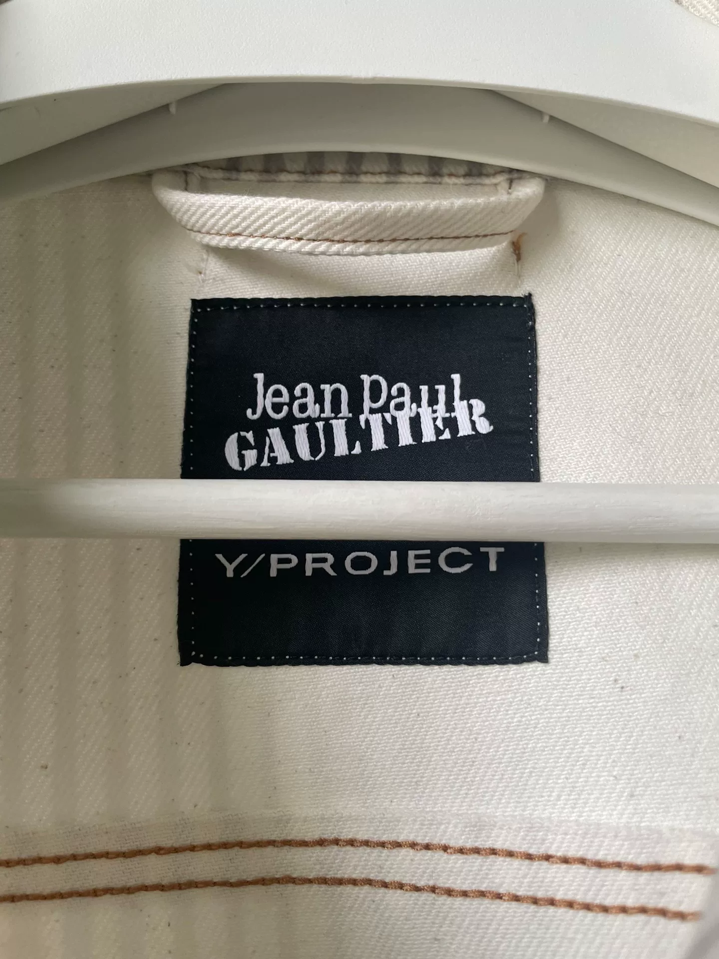Y/Project x JPG Denim Jacket — label