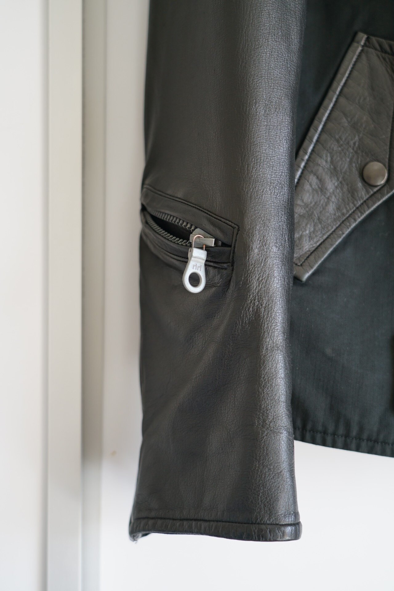Yohji Yamamoto 02ss Leather Sleeve Zip Jacket — label