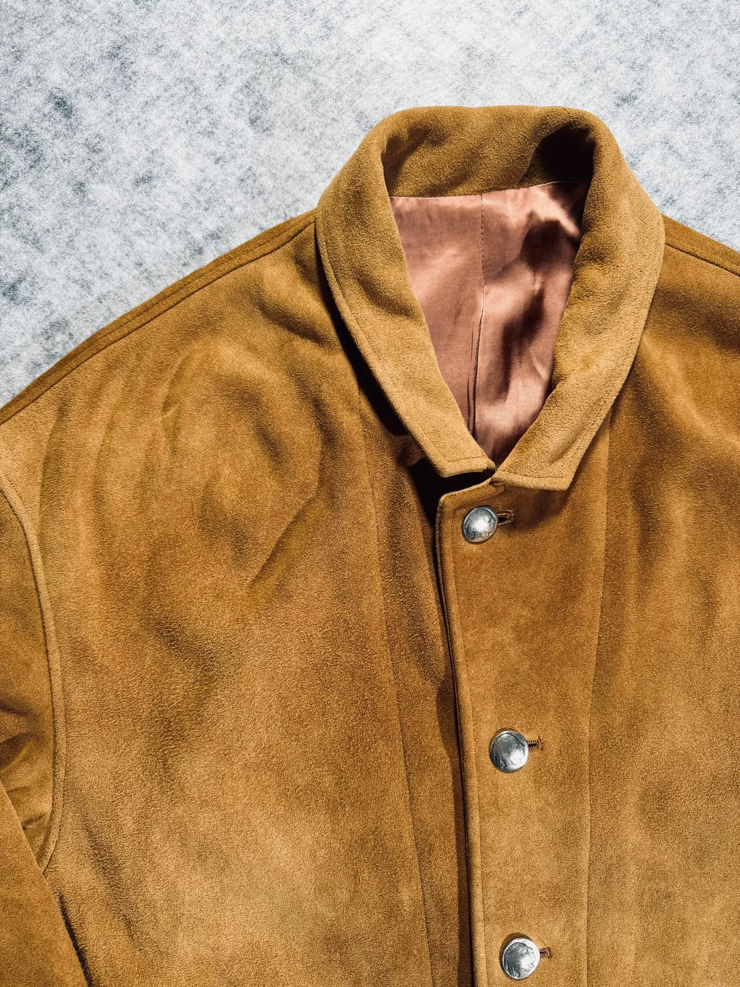 visvim sower JKT IT deerskin leather jacket — detail