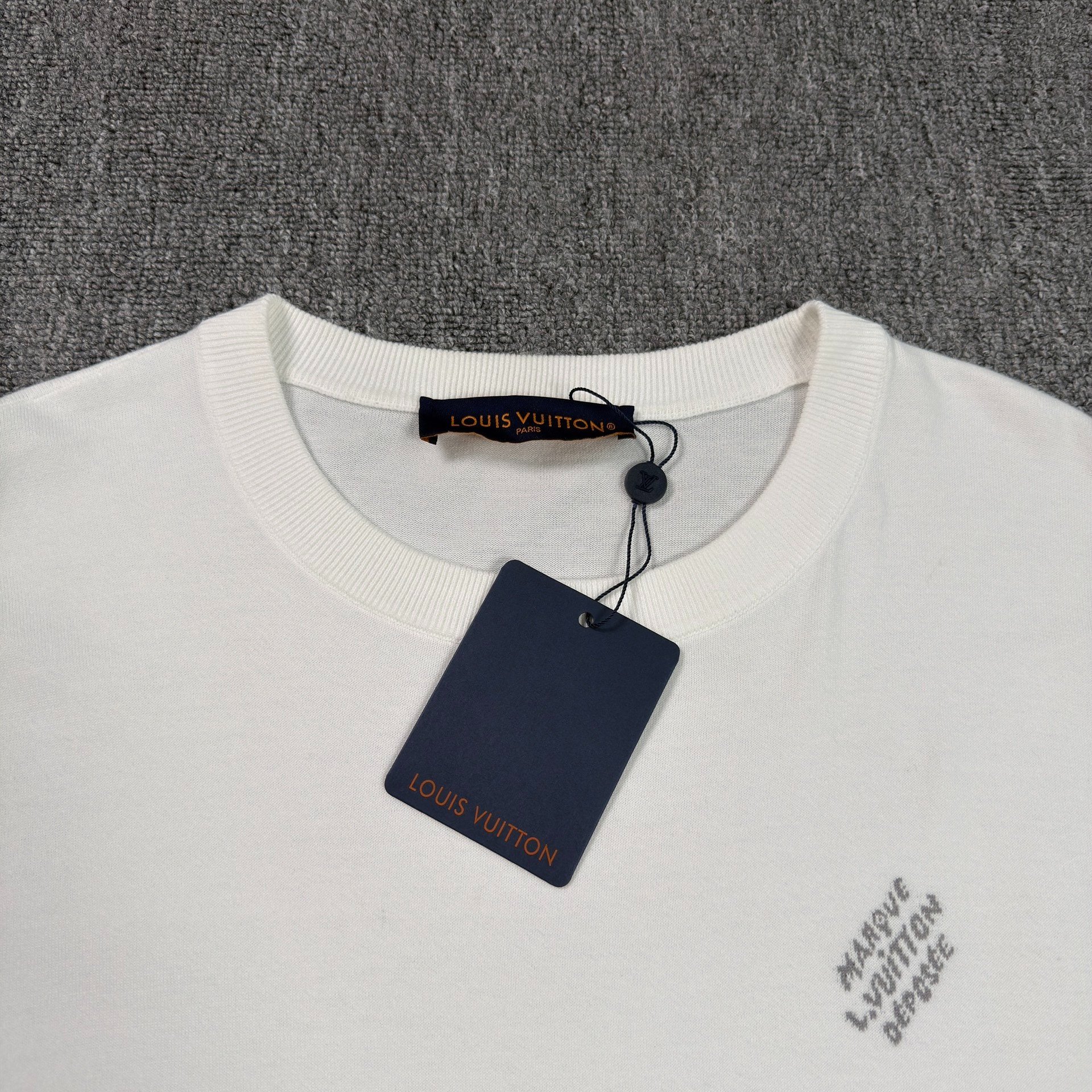 Louis Vuitton Monogram Cuff White Tee — detail