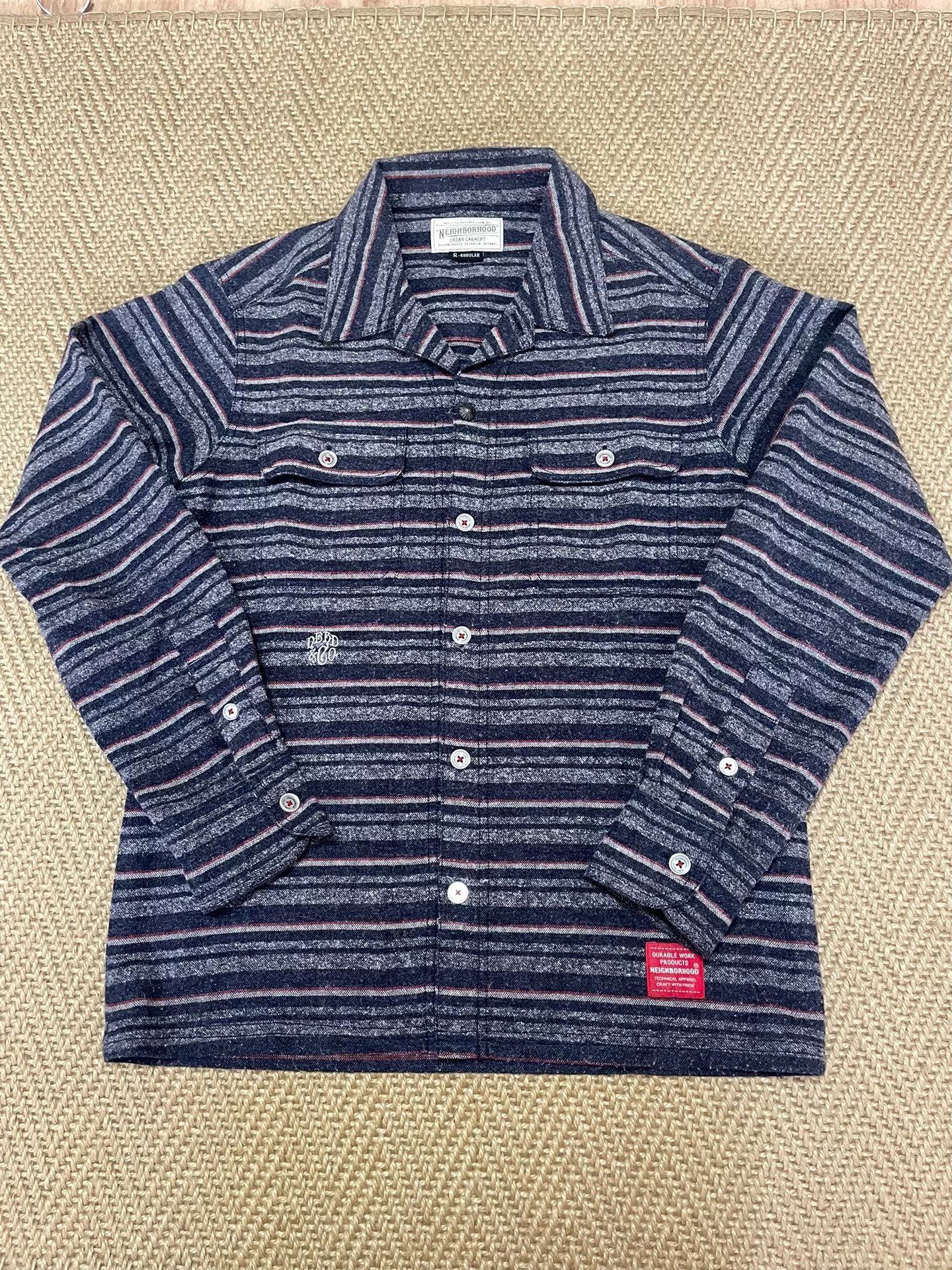 NEIGHBORHOOD MCKAY Striped Long Sleeve Shirt