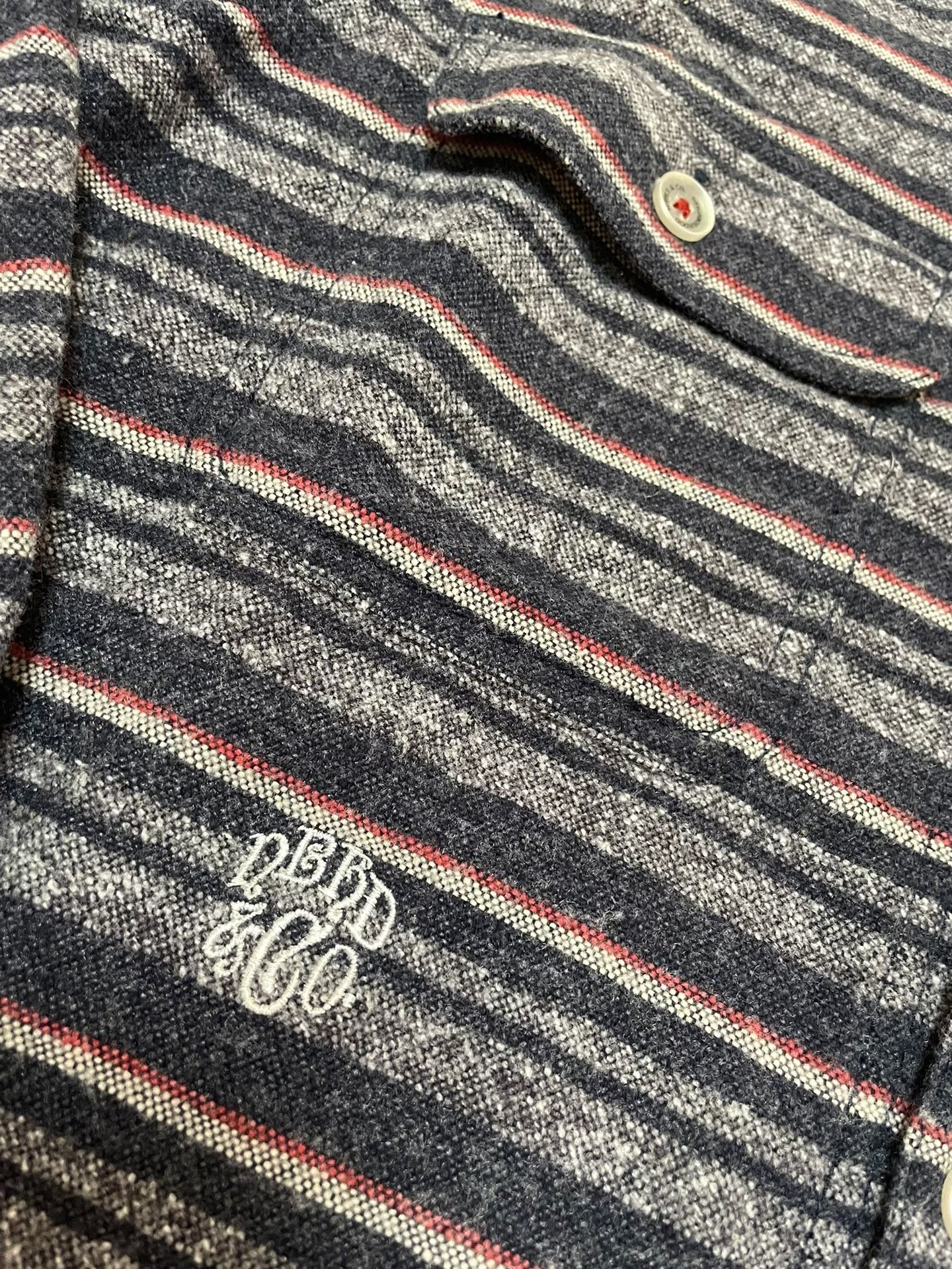 NEIGHBORHOOD MCKAY Striped Long Sleeve Shirt — back