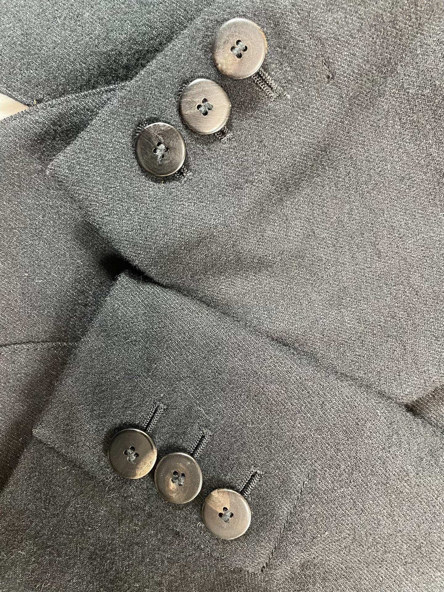 VISVIM Wool Blend Patterned Collar Blazer — detail