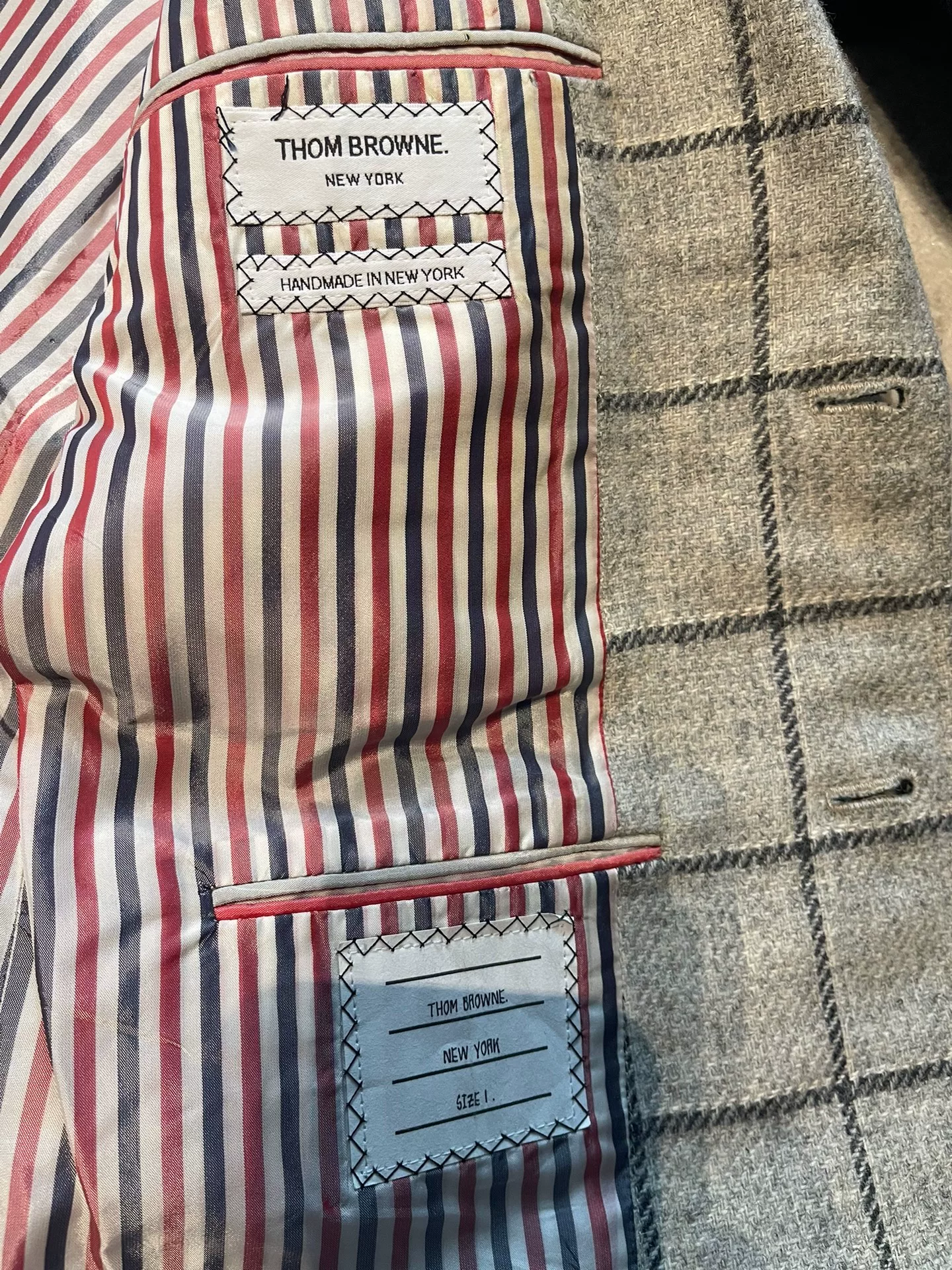 Thom Browne 16AW Check Blazer — back