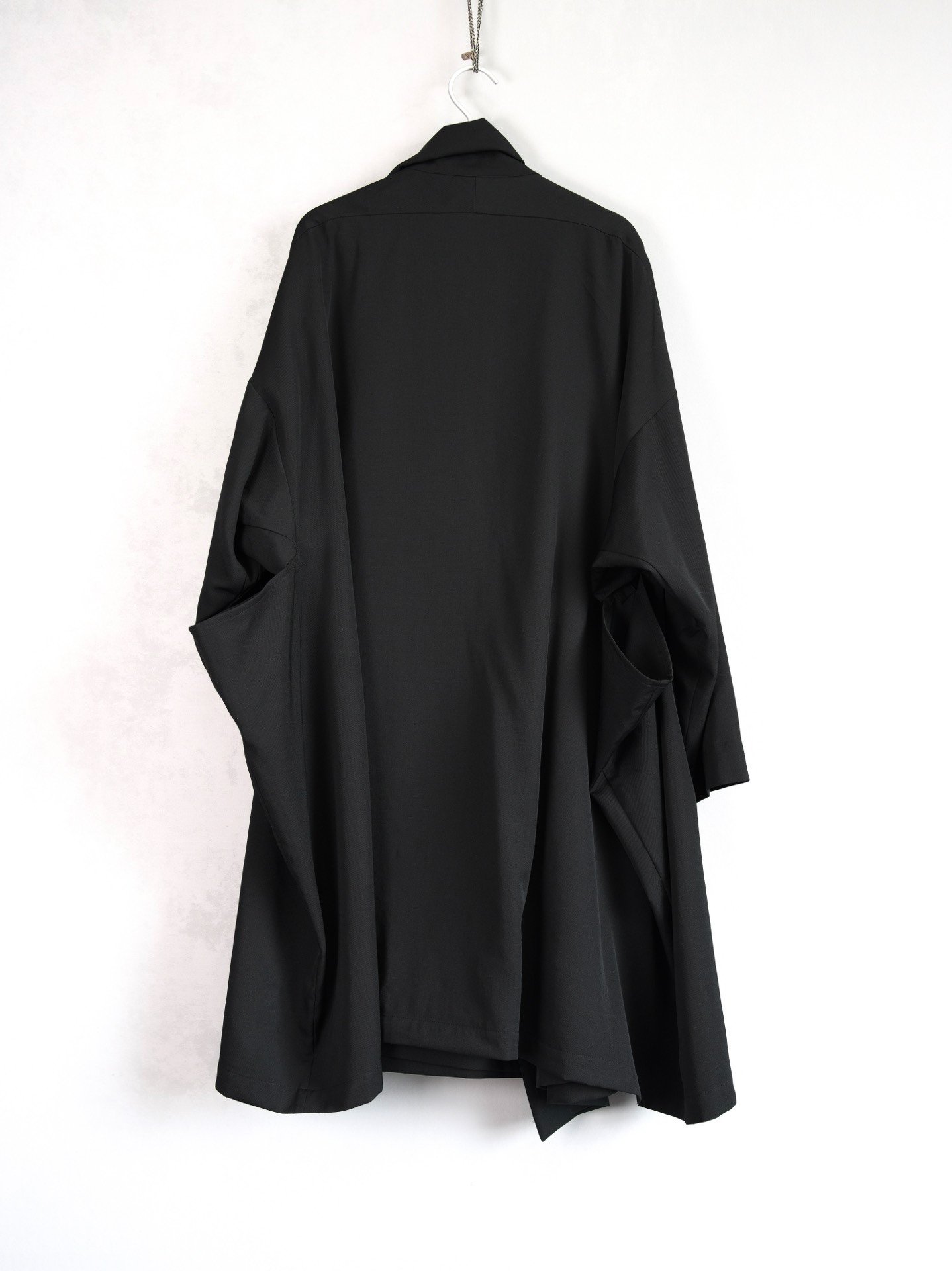 Yohji Yamamoto 20AW Pleated Wool Coat — label
