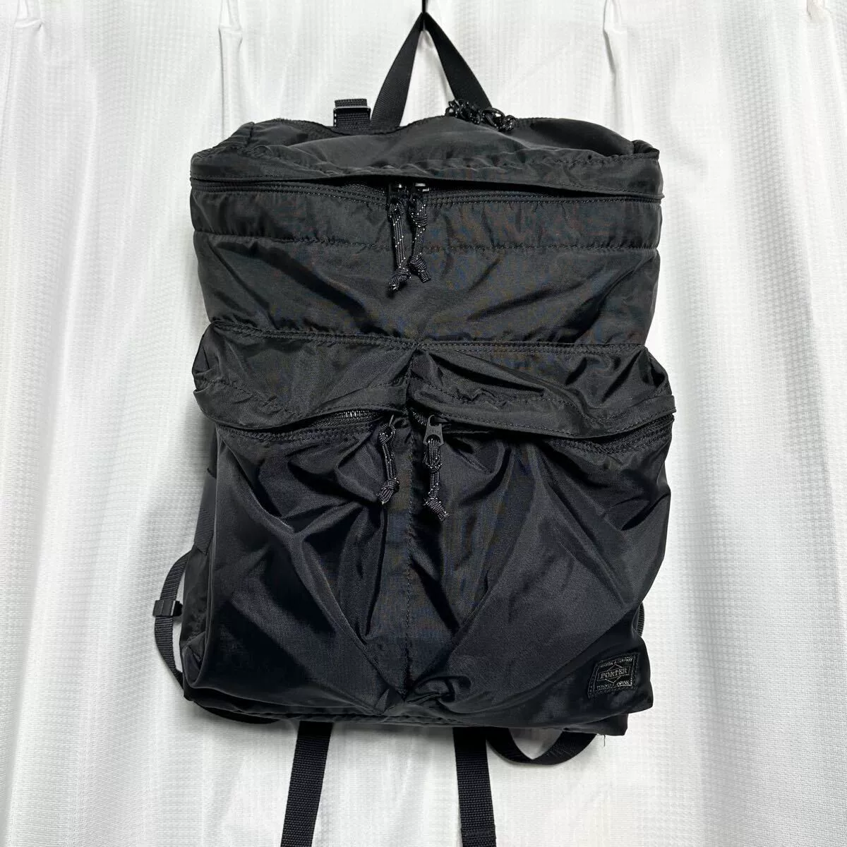 PORTER Force Black Nylon Backpack