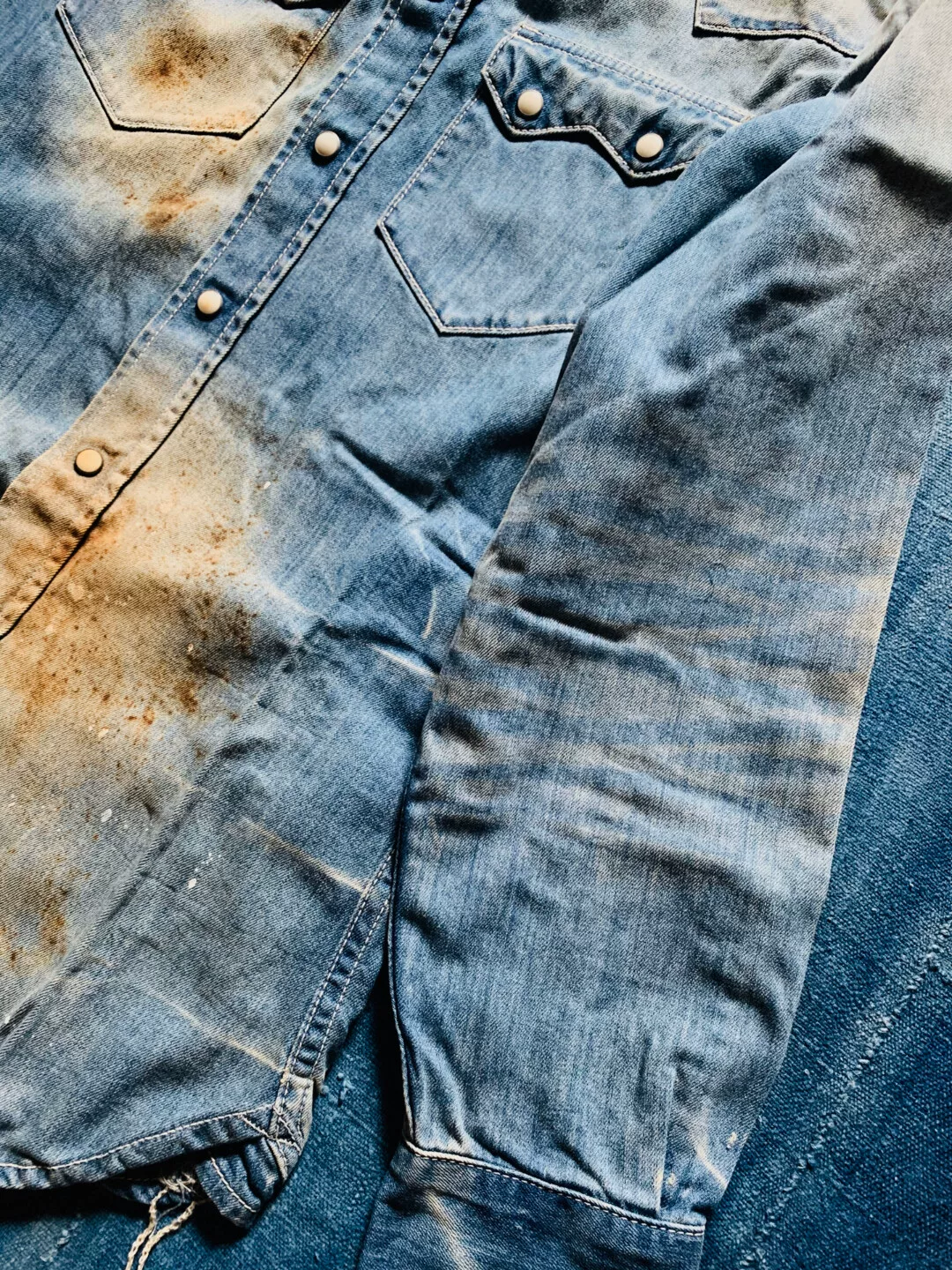 Vanquish FR2 Damaged Washed Western Shirt — back
