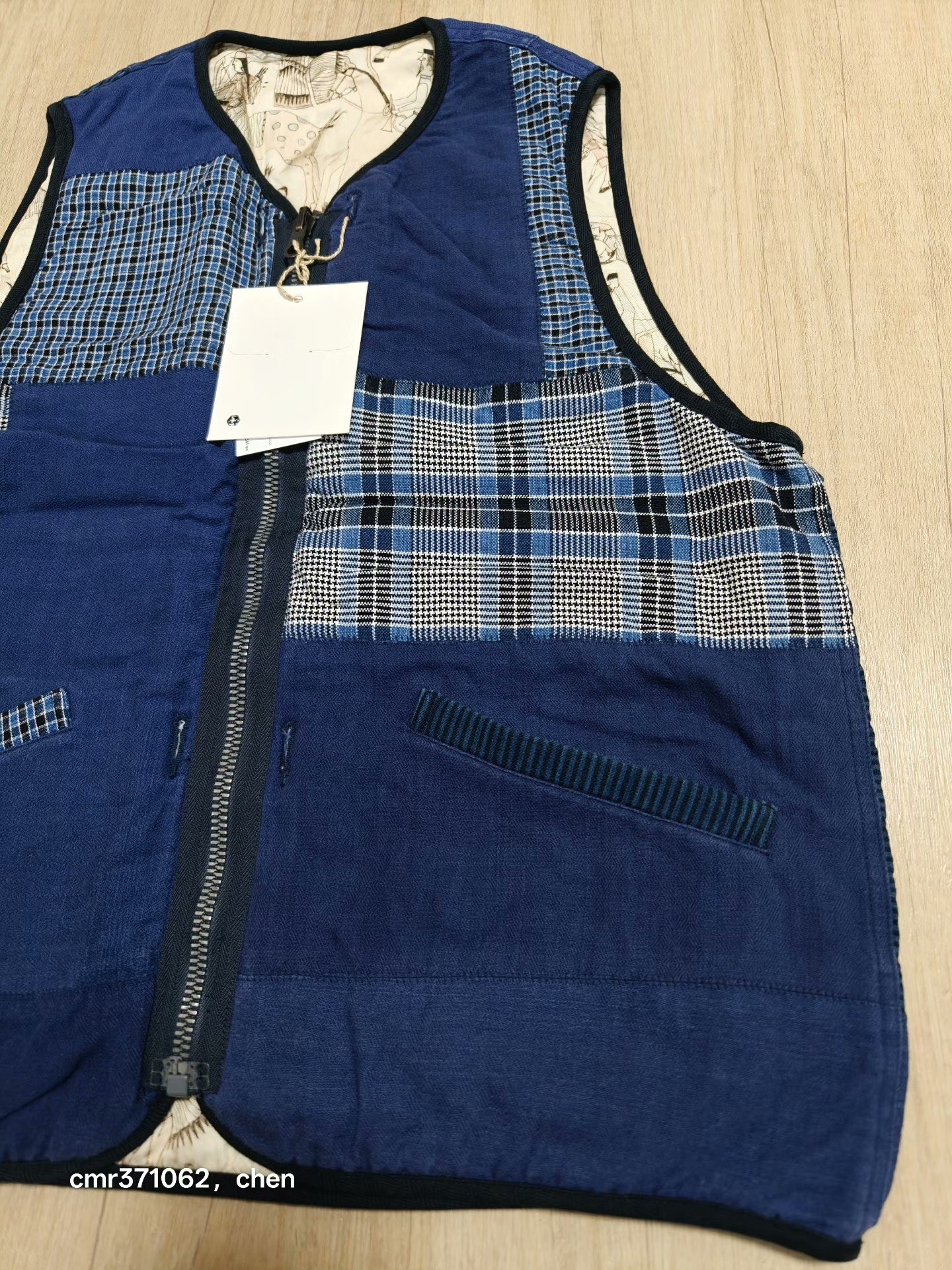 visvim 21AW ICT Iris Liner Vest — detail