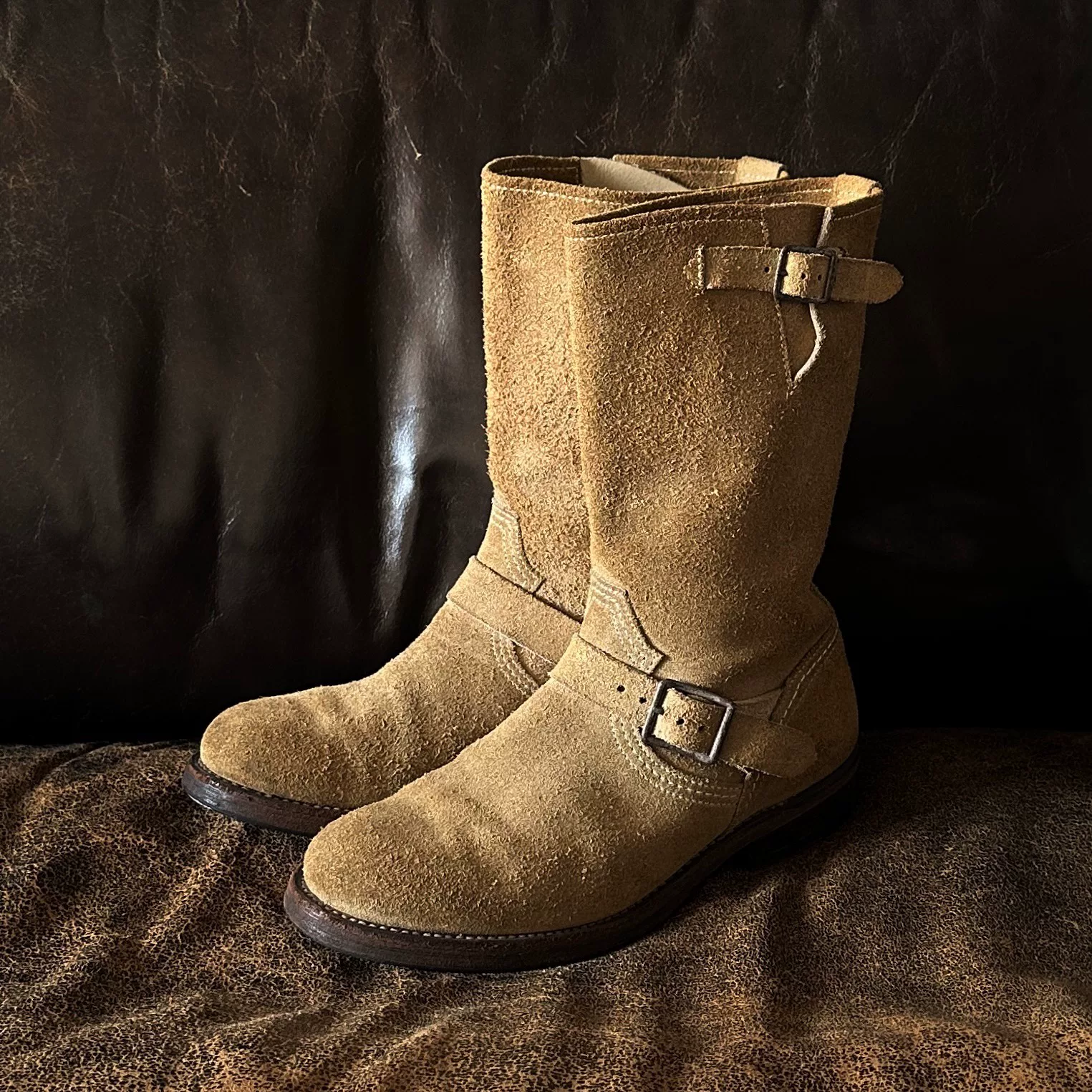 Phigvel Early Suede Engineer Boots — back