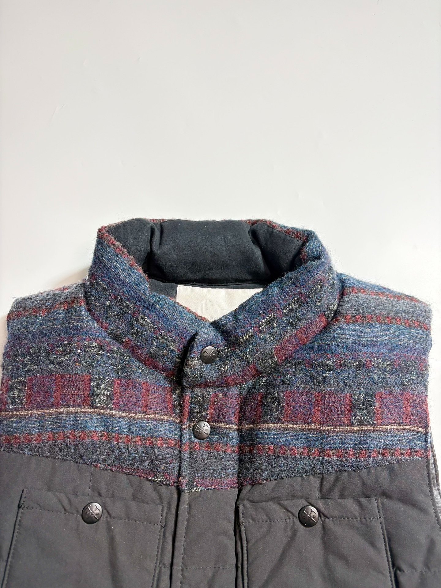 White Mountianeering Black Down Vest — back