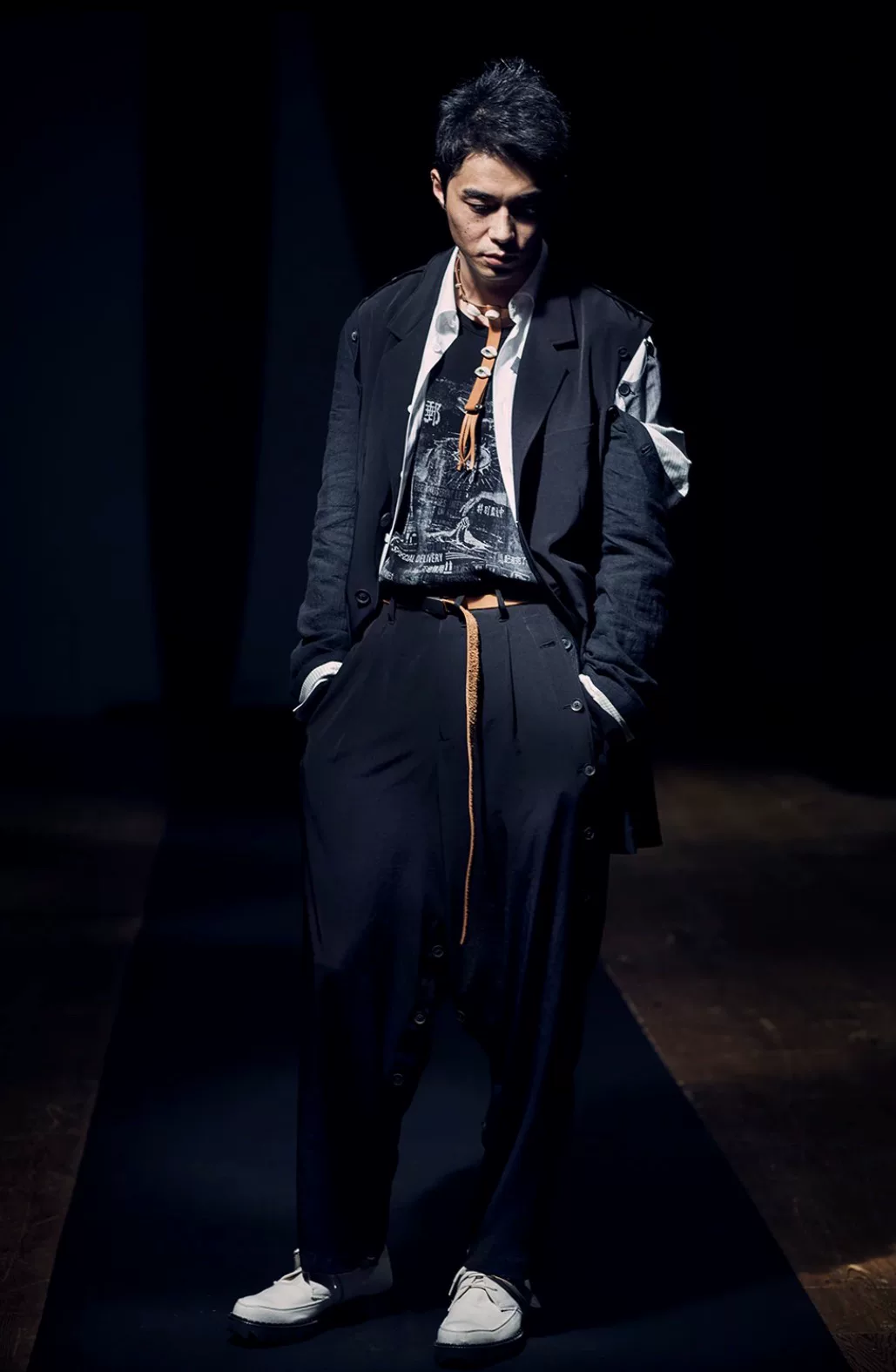 Yohji Yamamoto 21SS Structured Side Button Pants — back