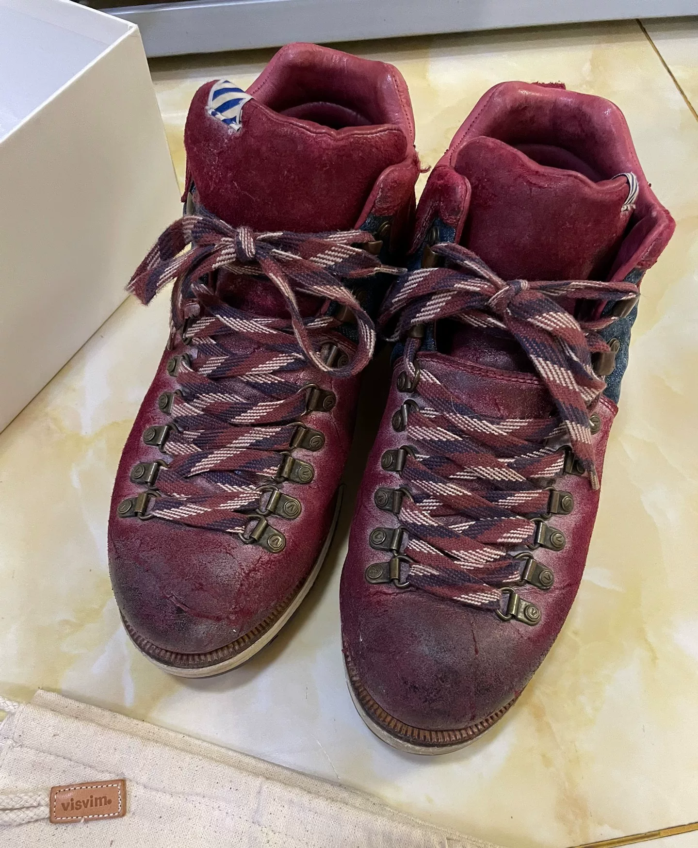 visvim serra distressed hiking boots
