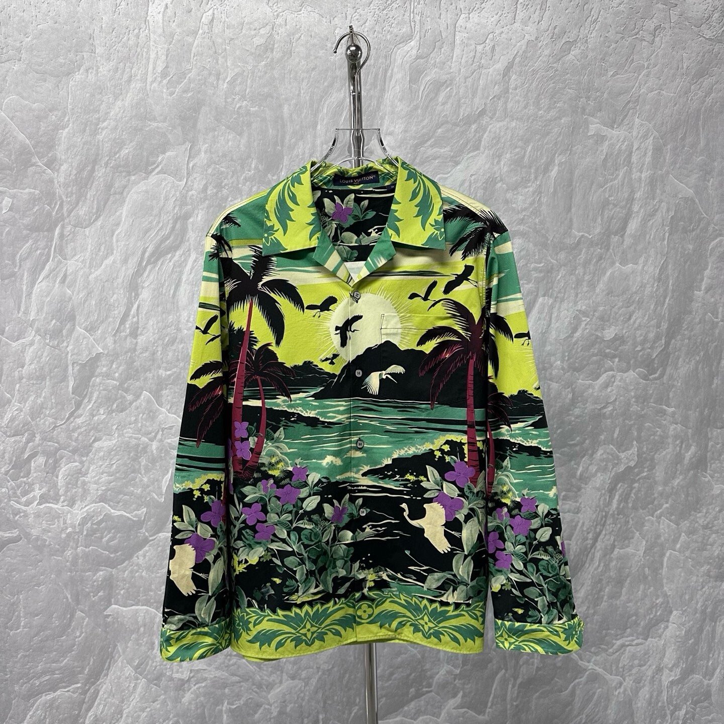 Louis Vuitton FW24 Tropical Print Long Sleeve Shirt