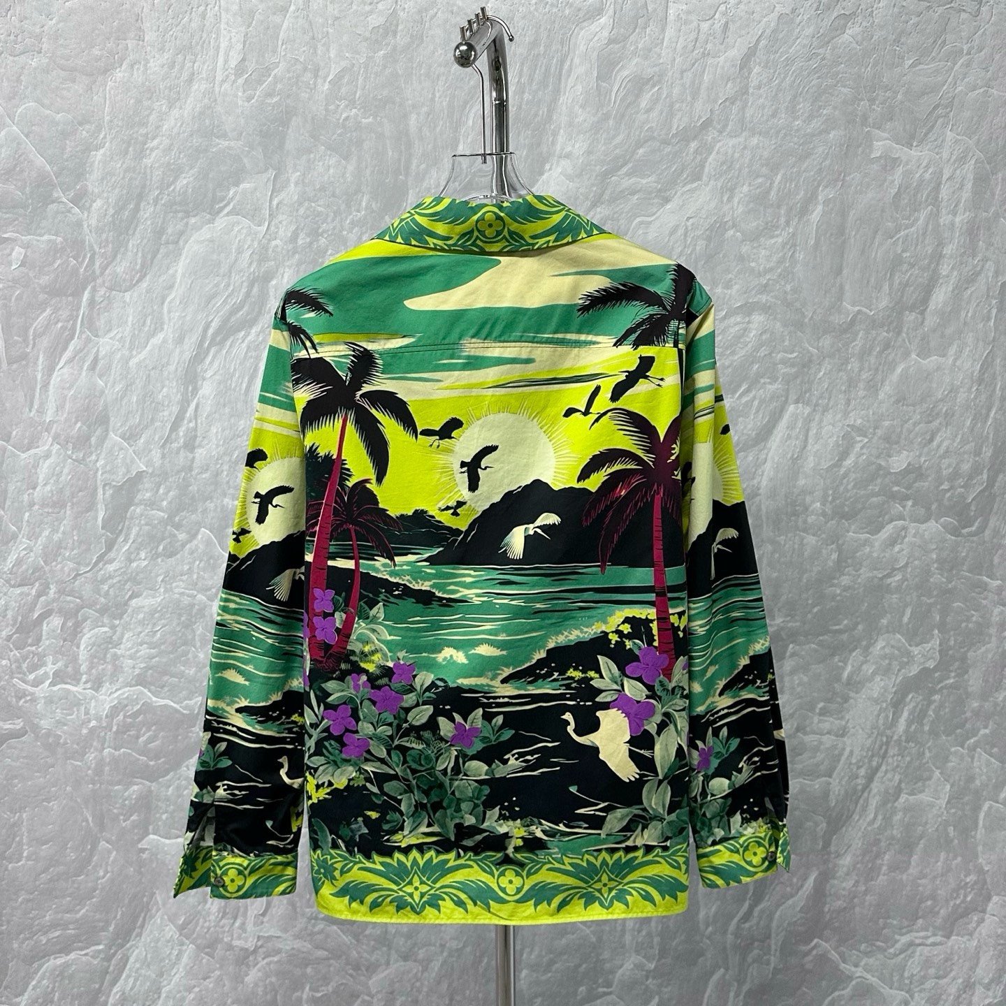 Louis Vuitton FW24 Tropical Print Long Sleeve Shirt — back