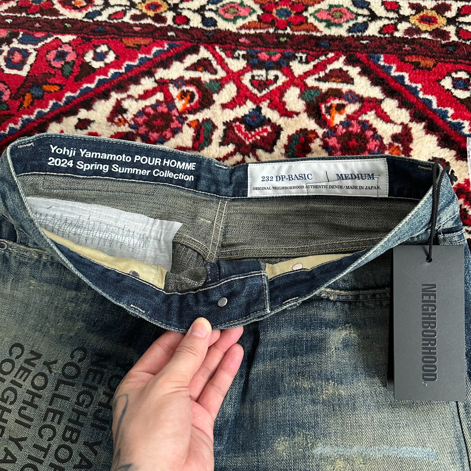 Neighborhood x Yohji Yamamoto Denim Jeans — label