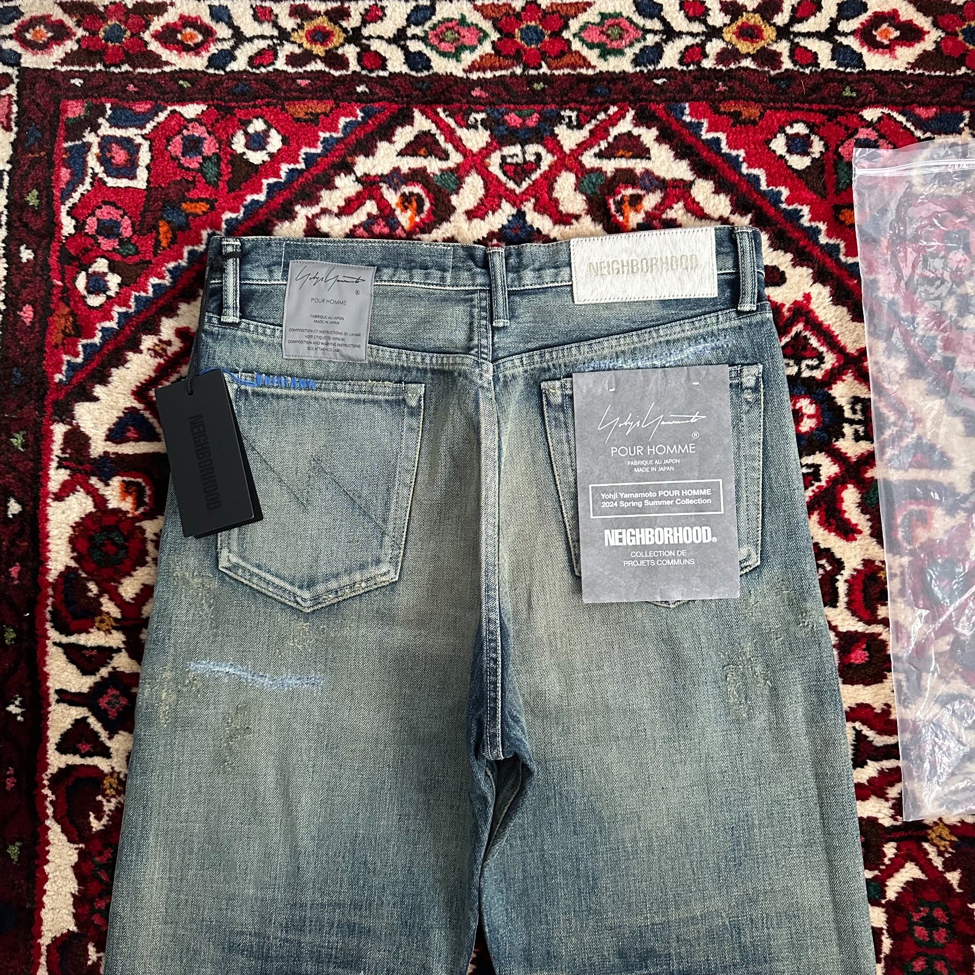 Neighborhood x Yohji Yamamoto Denim Jeans — back