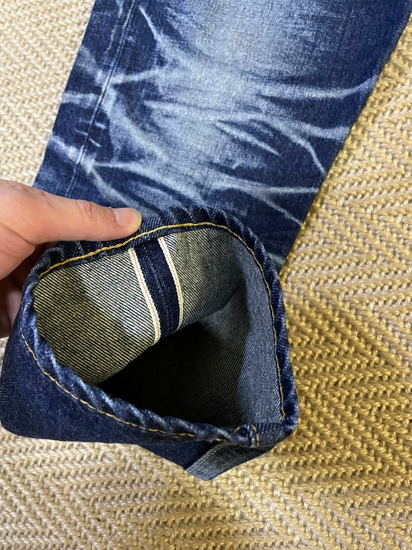 Denim by Vanquish & Fragment Cropped Jeans — back