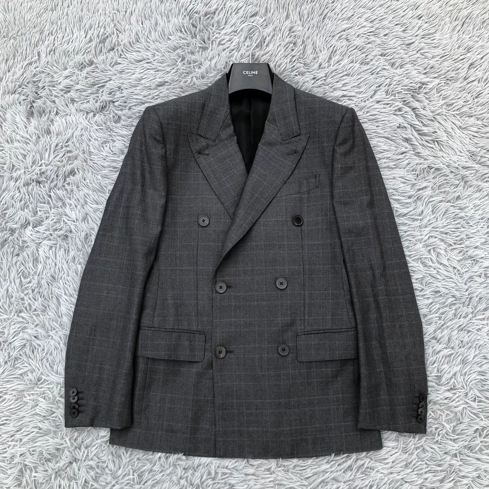 Louis Vuitton Double-Breasted Check Suit