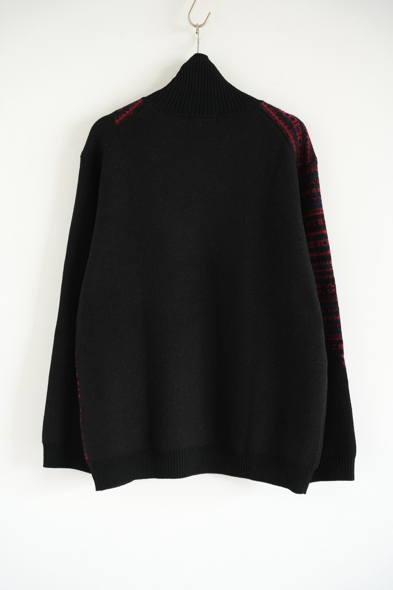 Yohji Yamamoto 24AW Black Red Stripe Turtleneck — front