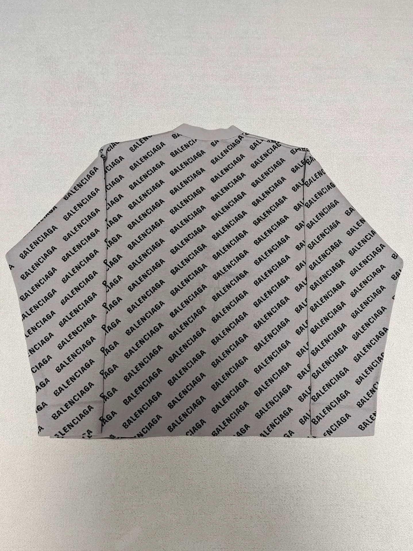 Balenciaga 23SS Full Logo Print Cardigan — front