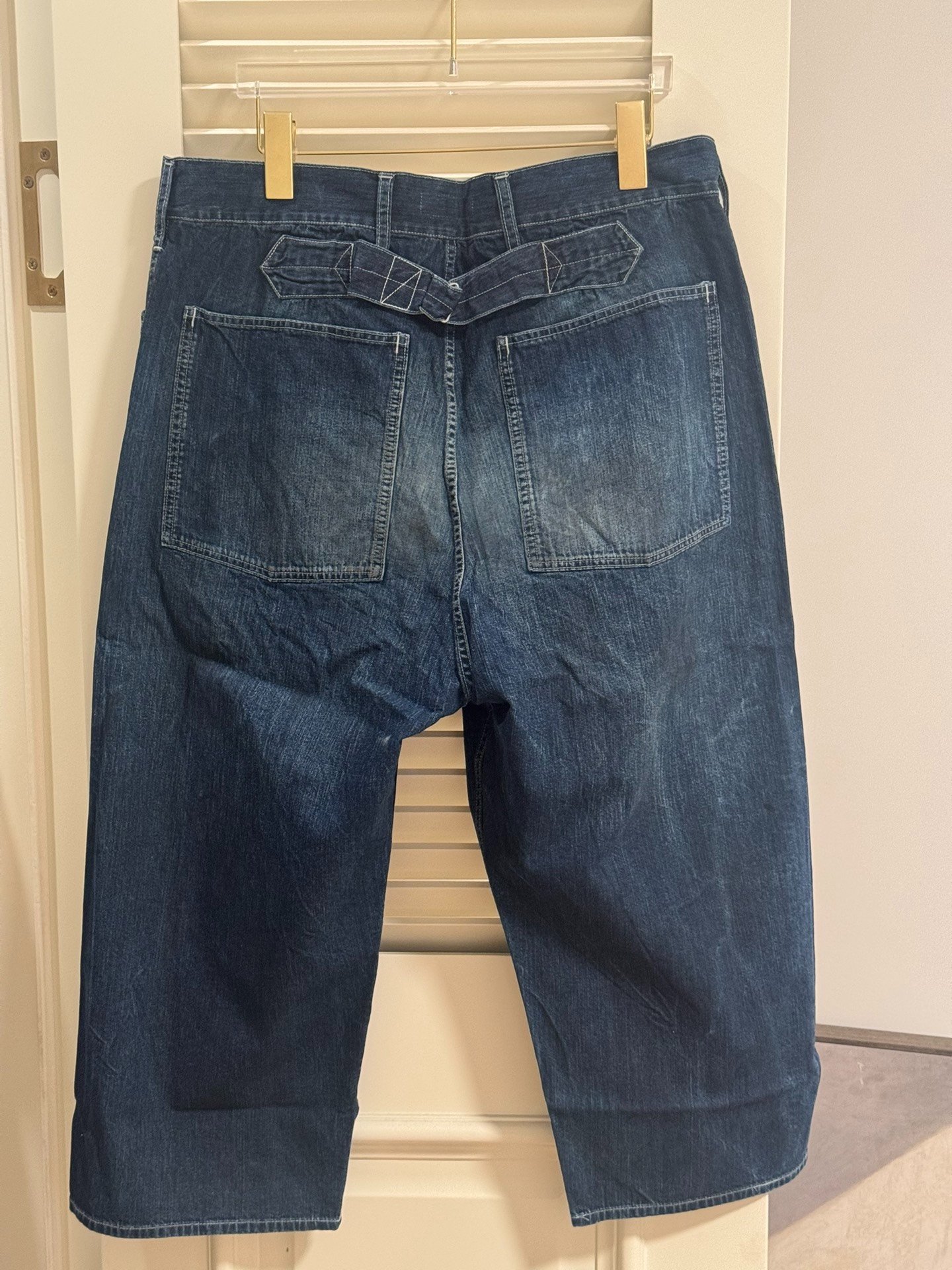 VISVIM 26SS SCOUT SHORTS DRY DENIM — label