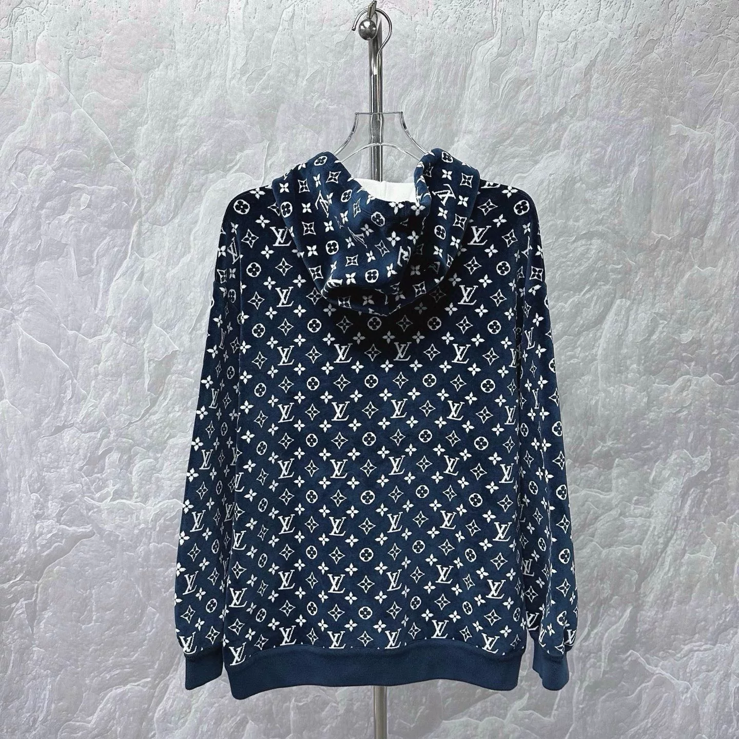 Louis Vuitton SS24 Logo Velvet Hoodie — back