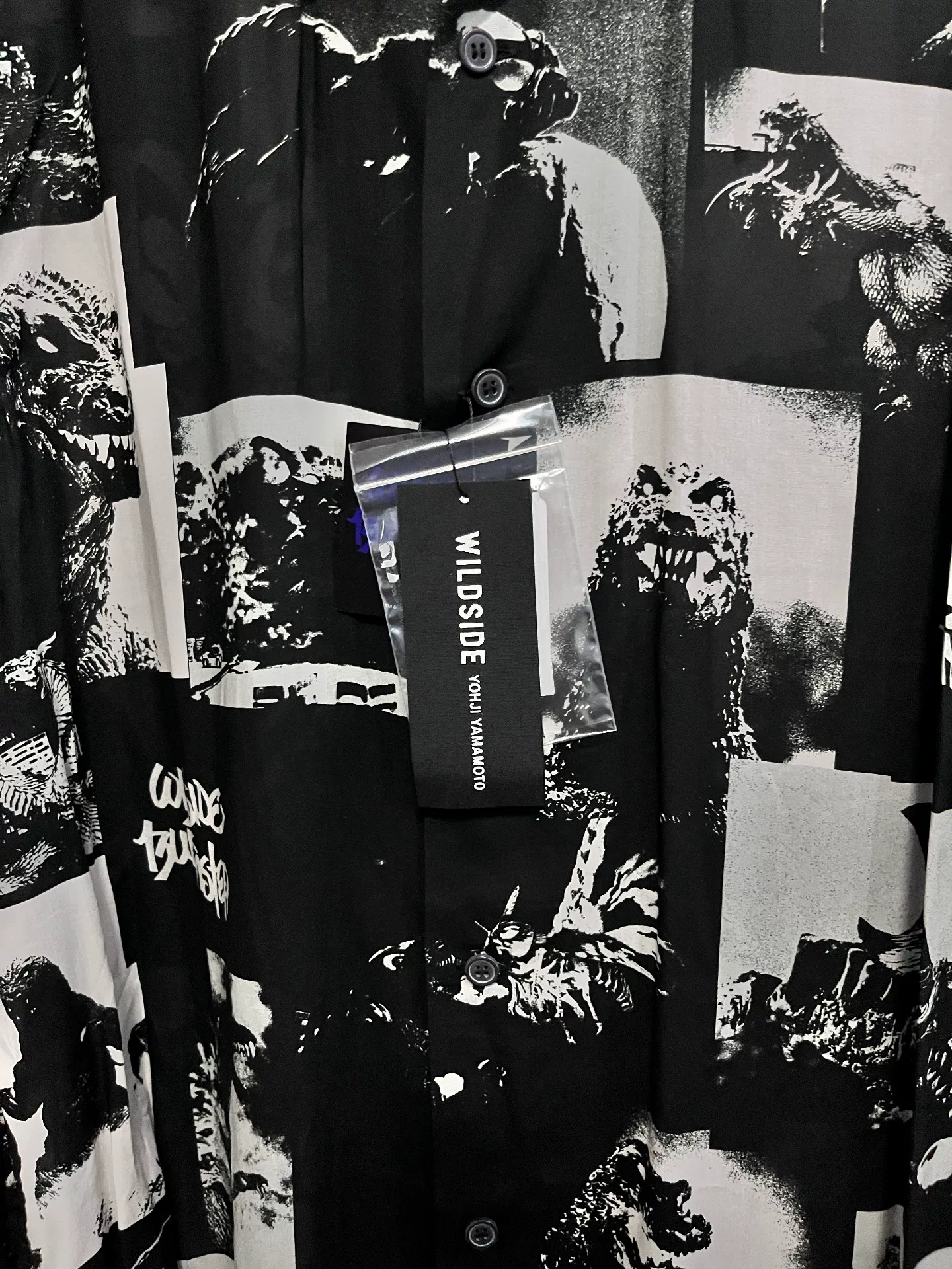 Yohji Yamamoto Godzilla Silk Shirt — front