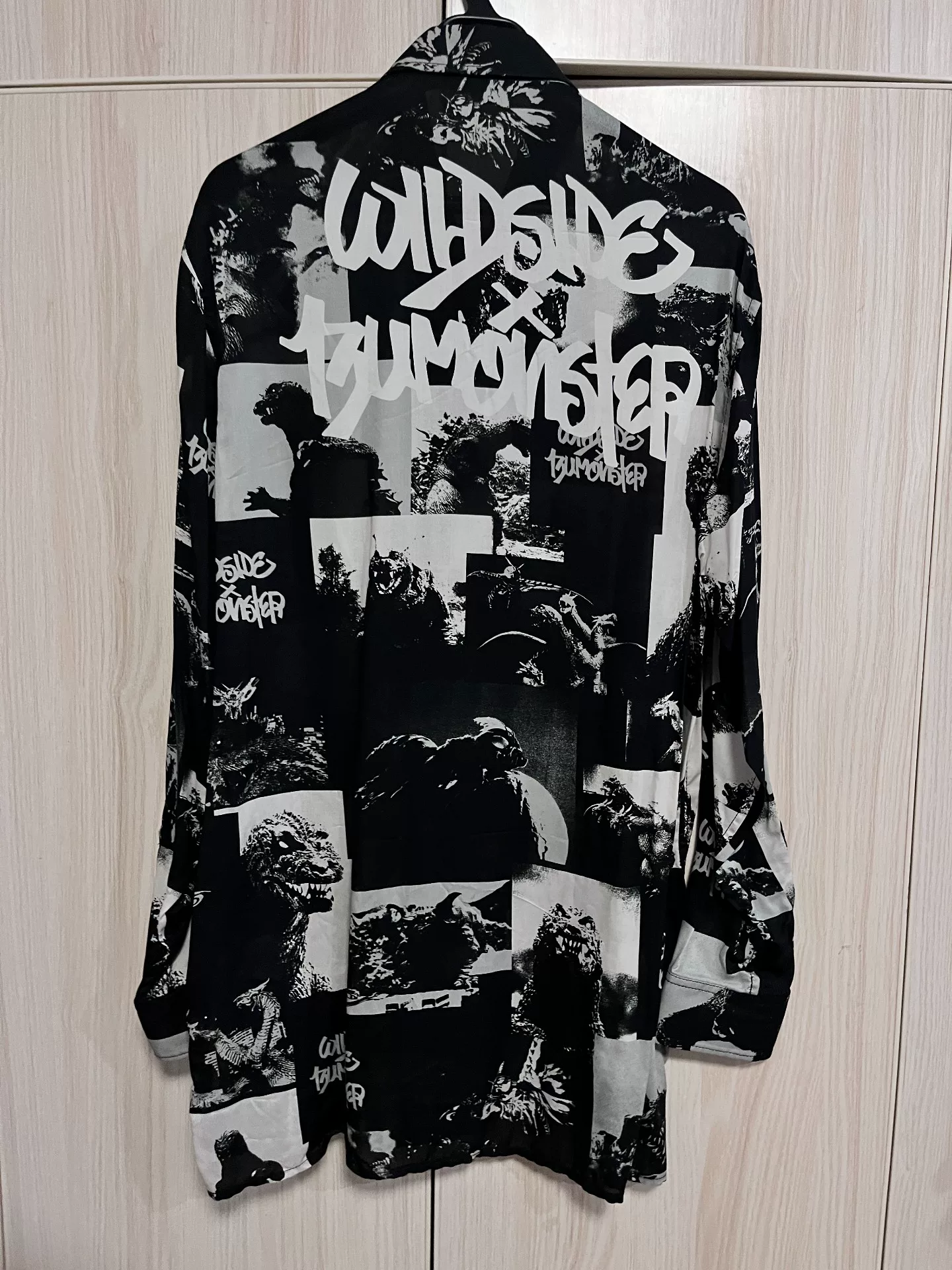 Yohji Yamamoto Godzilla Silk Shirt — detail