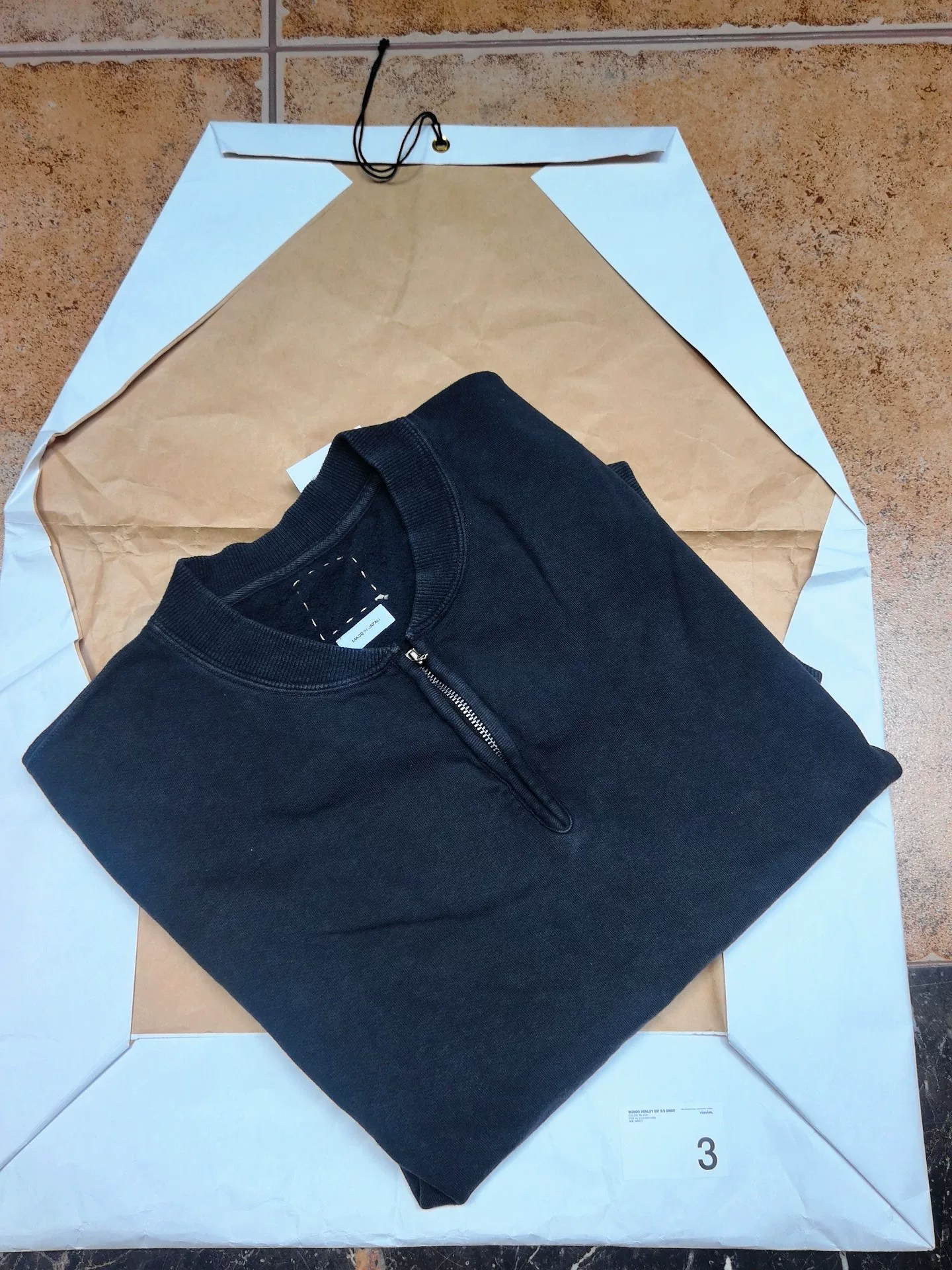VISVIM MONDO HENLEY ZIP S/S