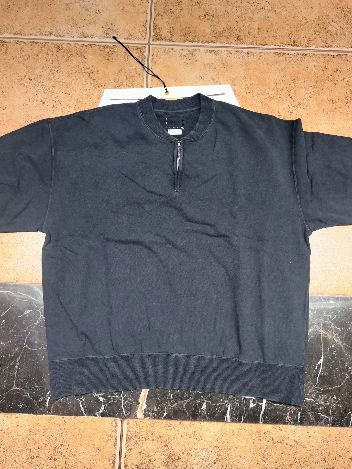 VISVIM MONDO HENLEY ZIP S/S — front