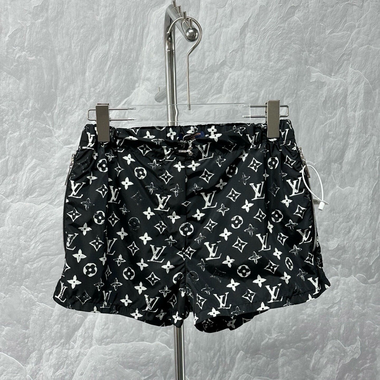 Louis Vuitton Black Monogram Jacquard Shorts — detail