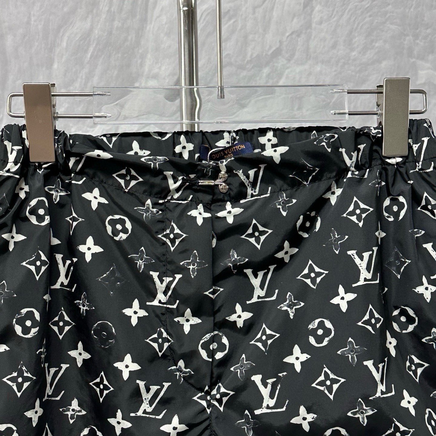 Louis Vuitton Black Monogram Jacquard Shorts — back