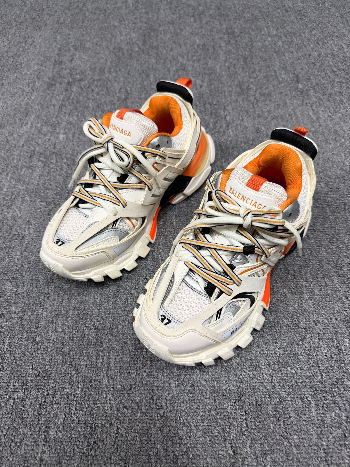 Balenciaga Track White Orange Sneakers