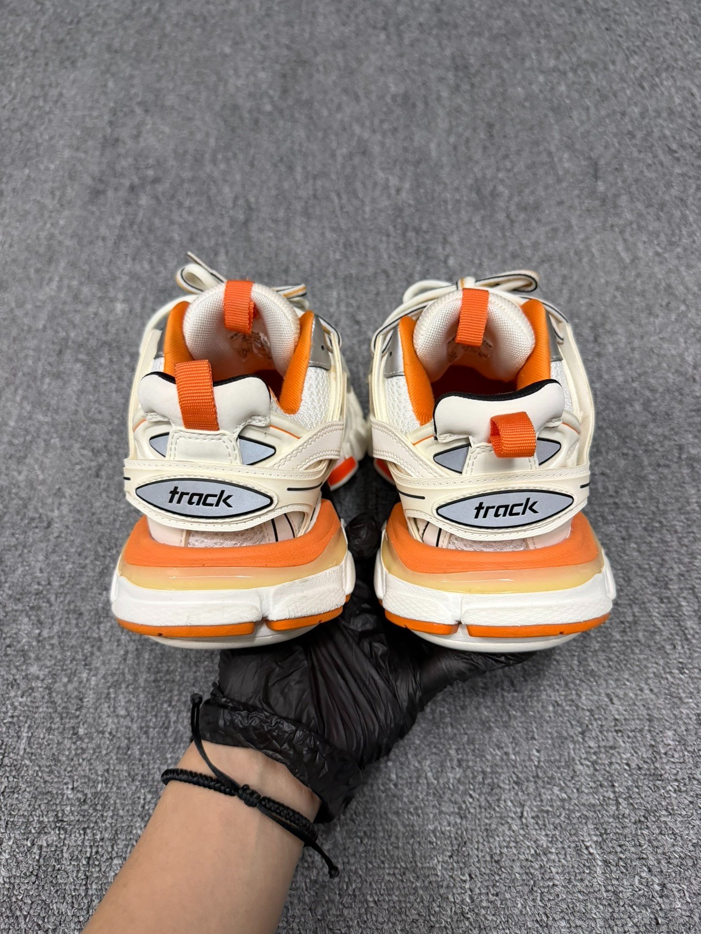 Balenciaga Track White Orange Sneakers — label