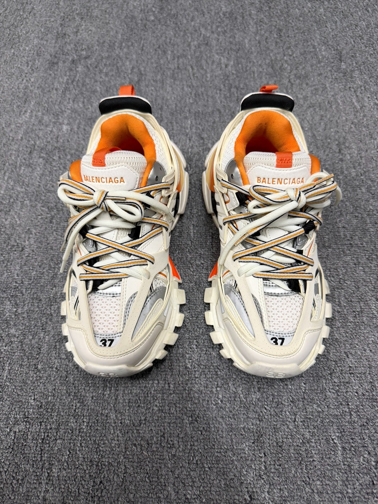 Balenciaga Track White Orange Sneakers — front