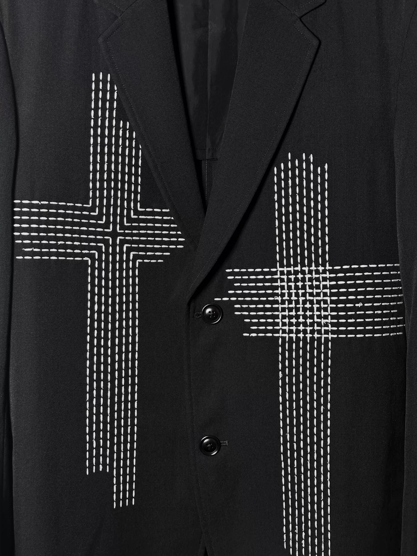 Yohji Yamamoto 00s Double Cross Suit — label