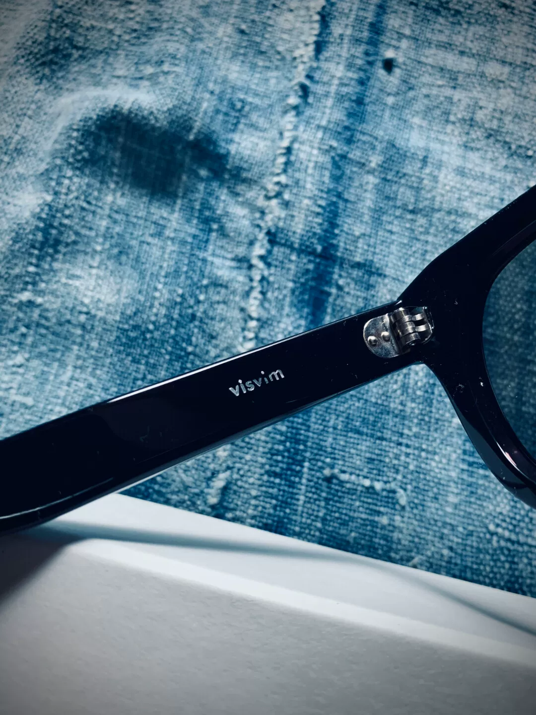 Visvim Viator Polarized Black Sunglasses — label