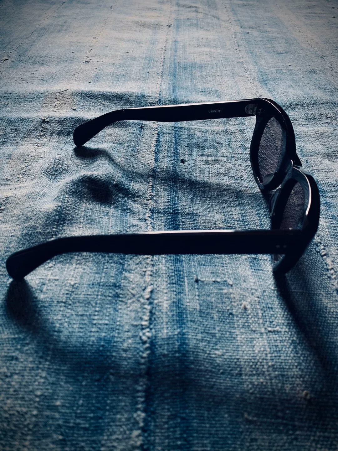 Visvim Viator Polarized Black Sunglasses — detail